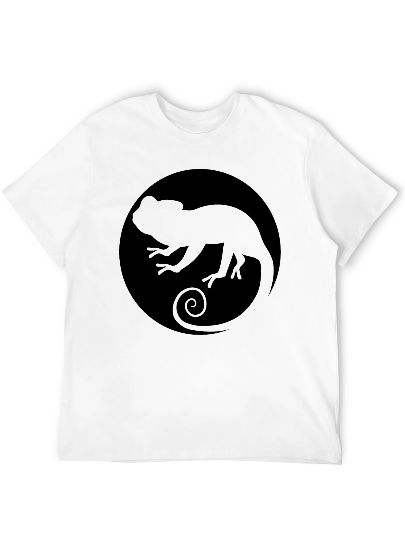 Black Chameleon Circle Graphic Tee - Black view 12