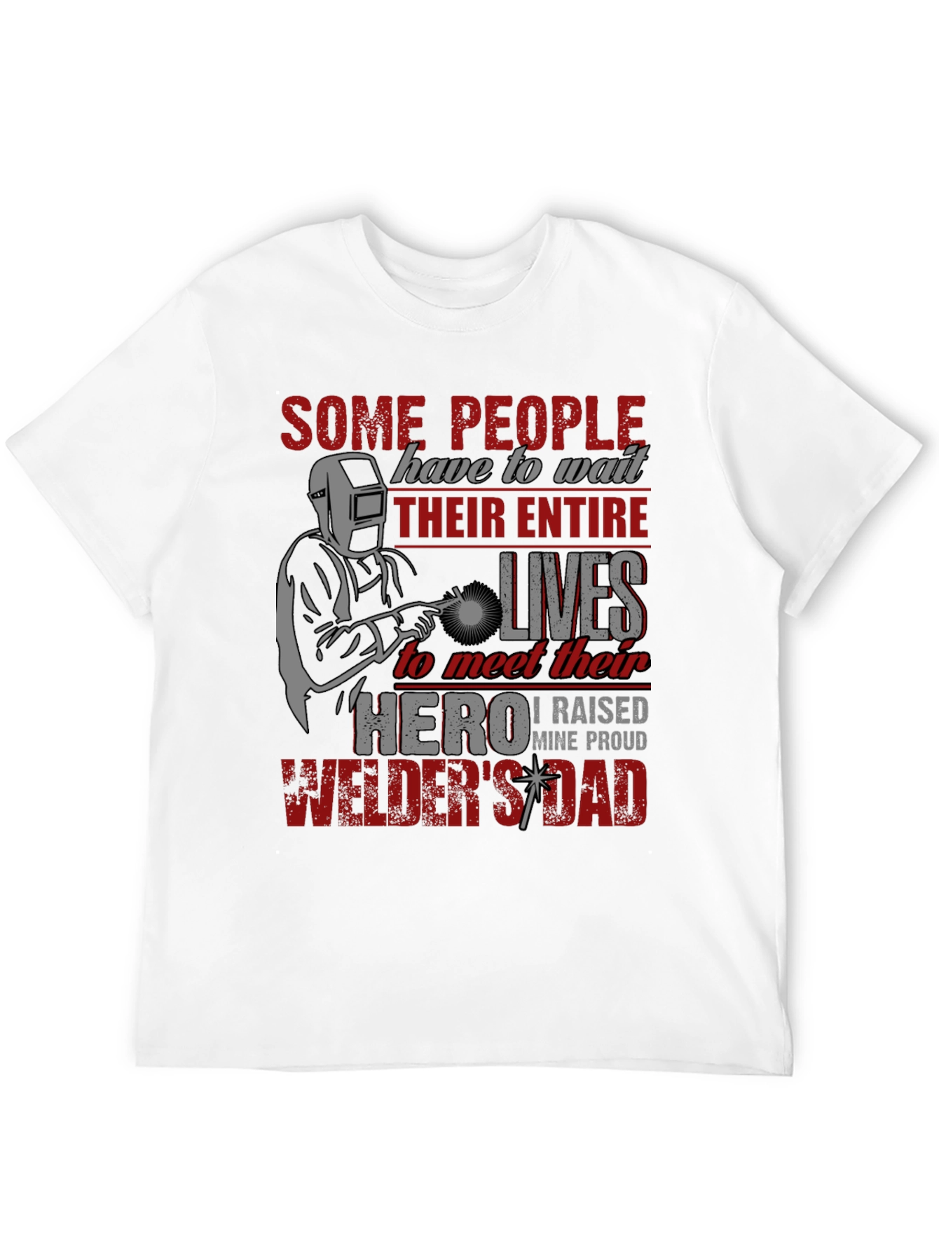 Black Welder's Dad T-Shirt - Proud Father's Day Gift view 12