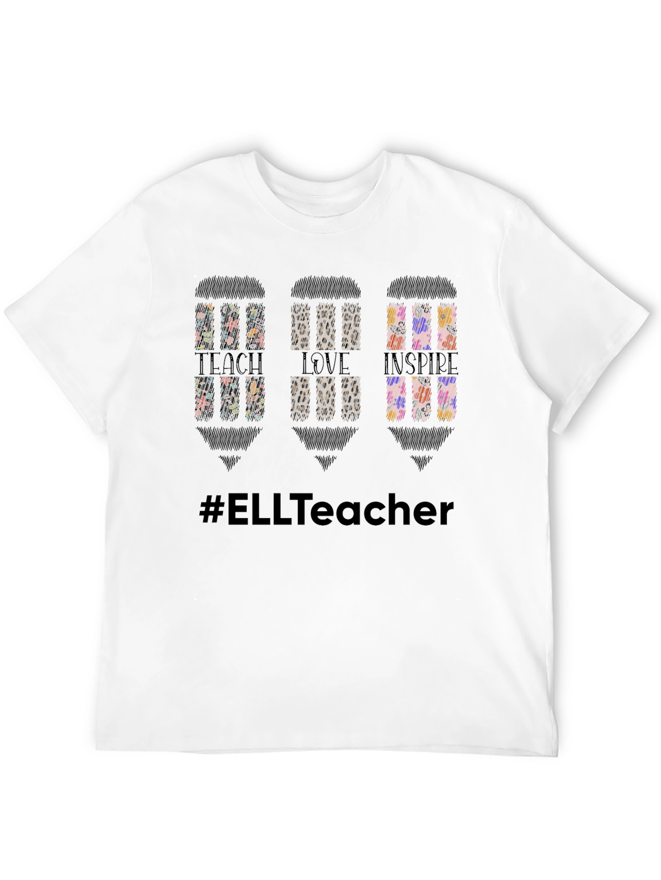 Black Teacher Life T-Shirt - Teach Love Inspire - ELL Teacher view 12