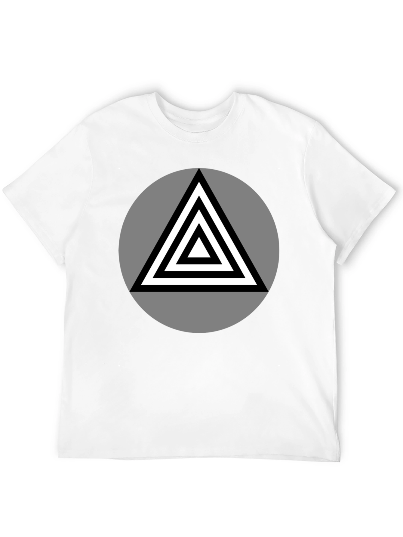Black Geometric Triangle Graphic T-Shirt view 12