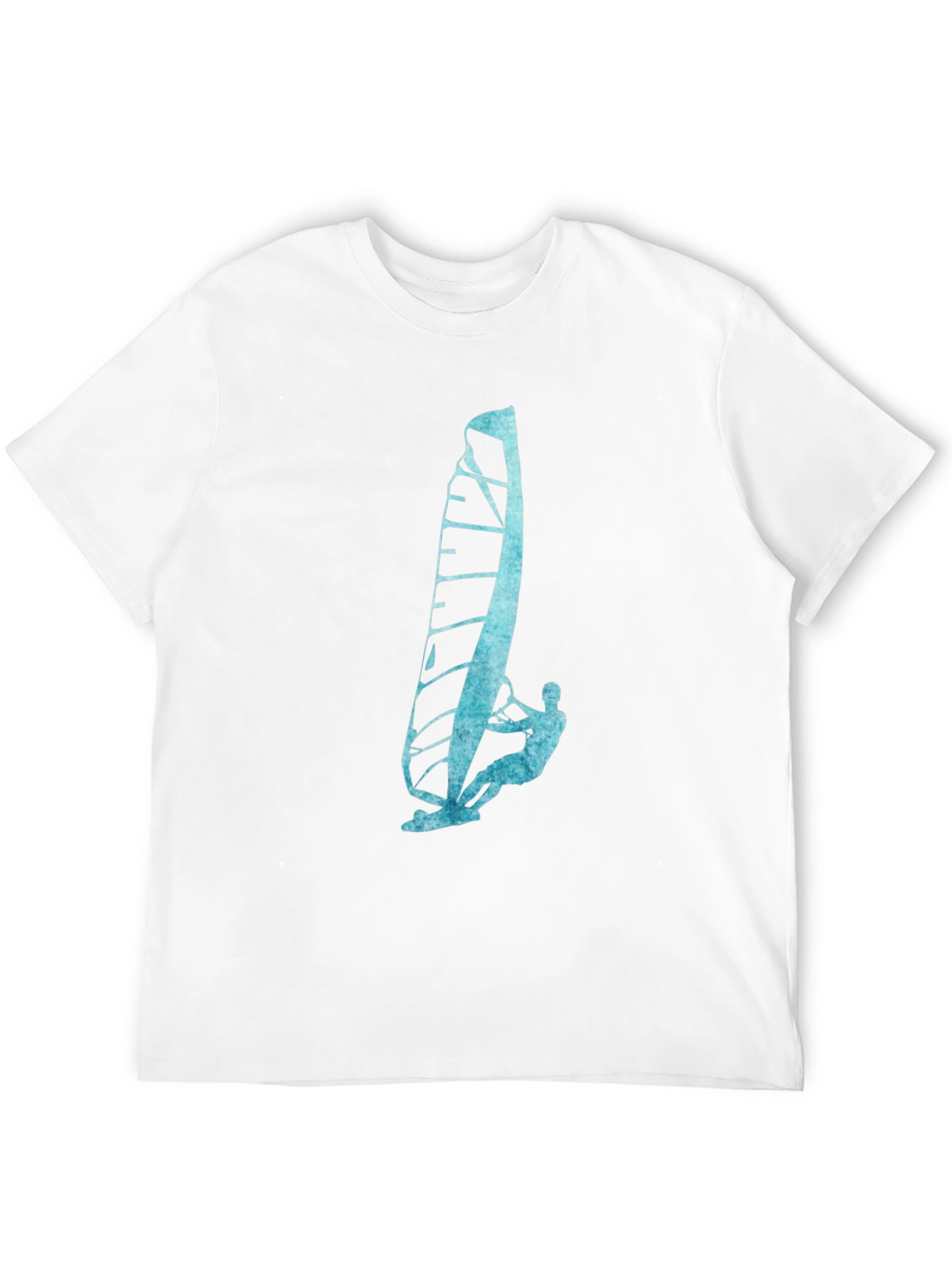 Black Windsurfer Graphic Tee - Black Cotton Blend T-Shirt view 12