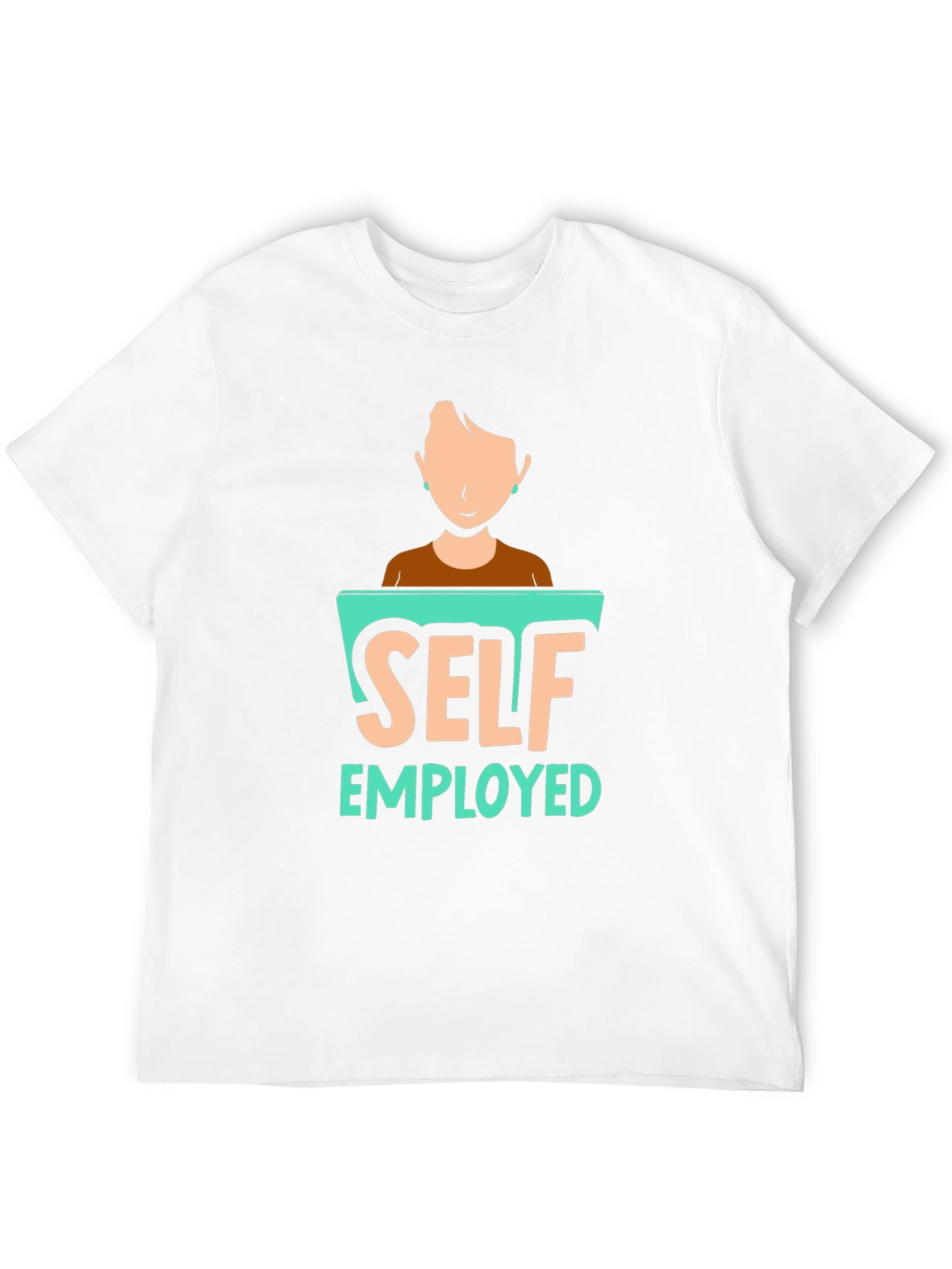 Black Self Employed Graphic T-Shirt, Black Cotton Blend view 12