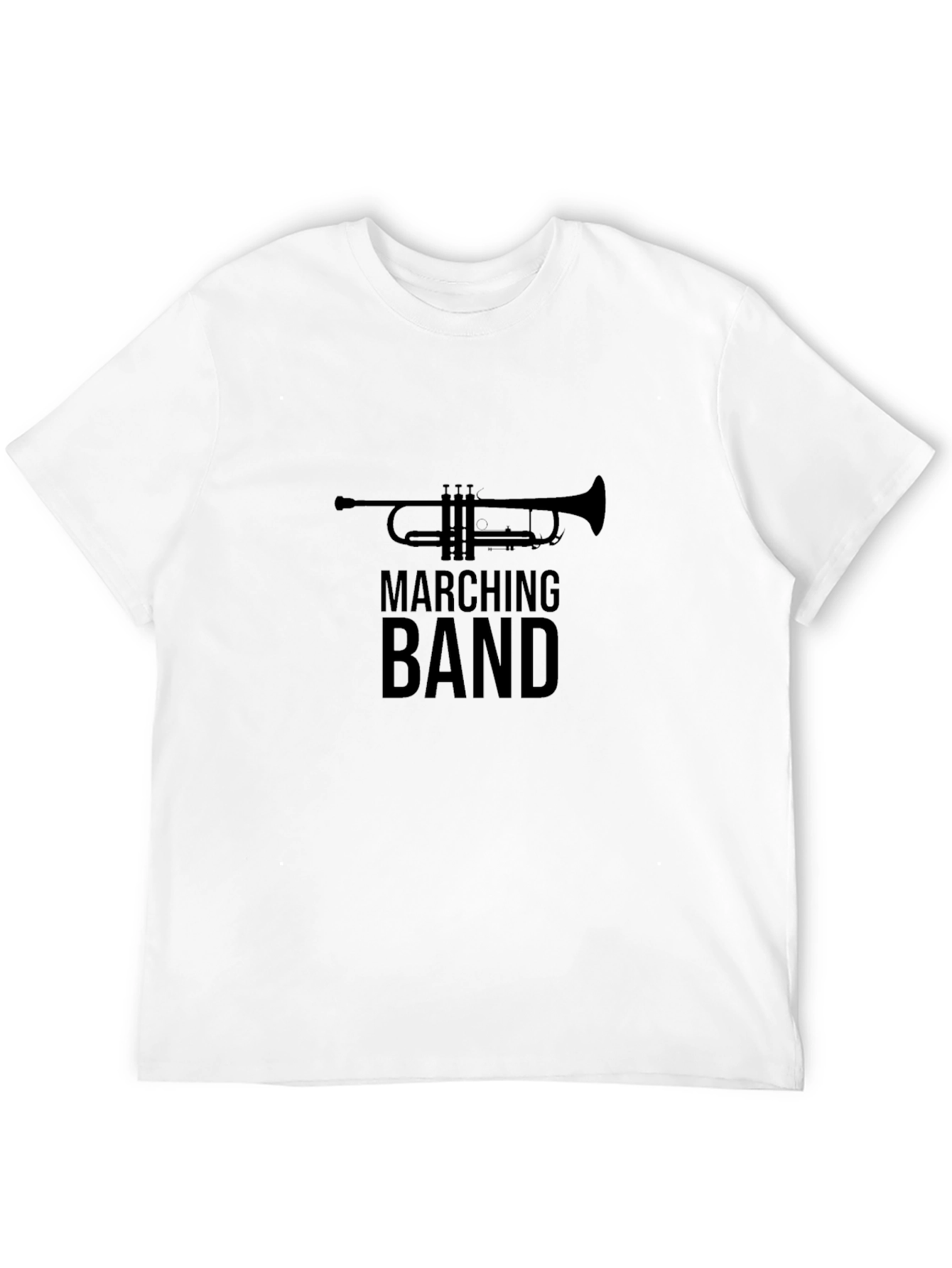 Black Marching Band Trumpet T-Shirt view 12