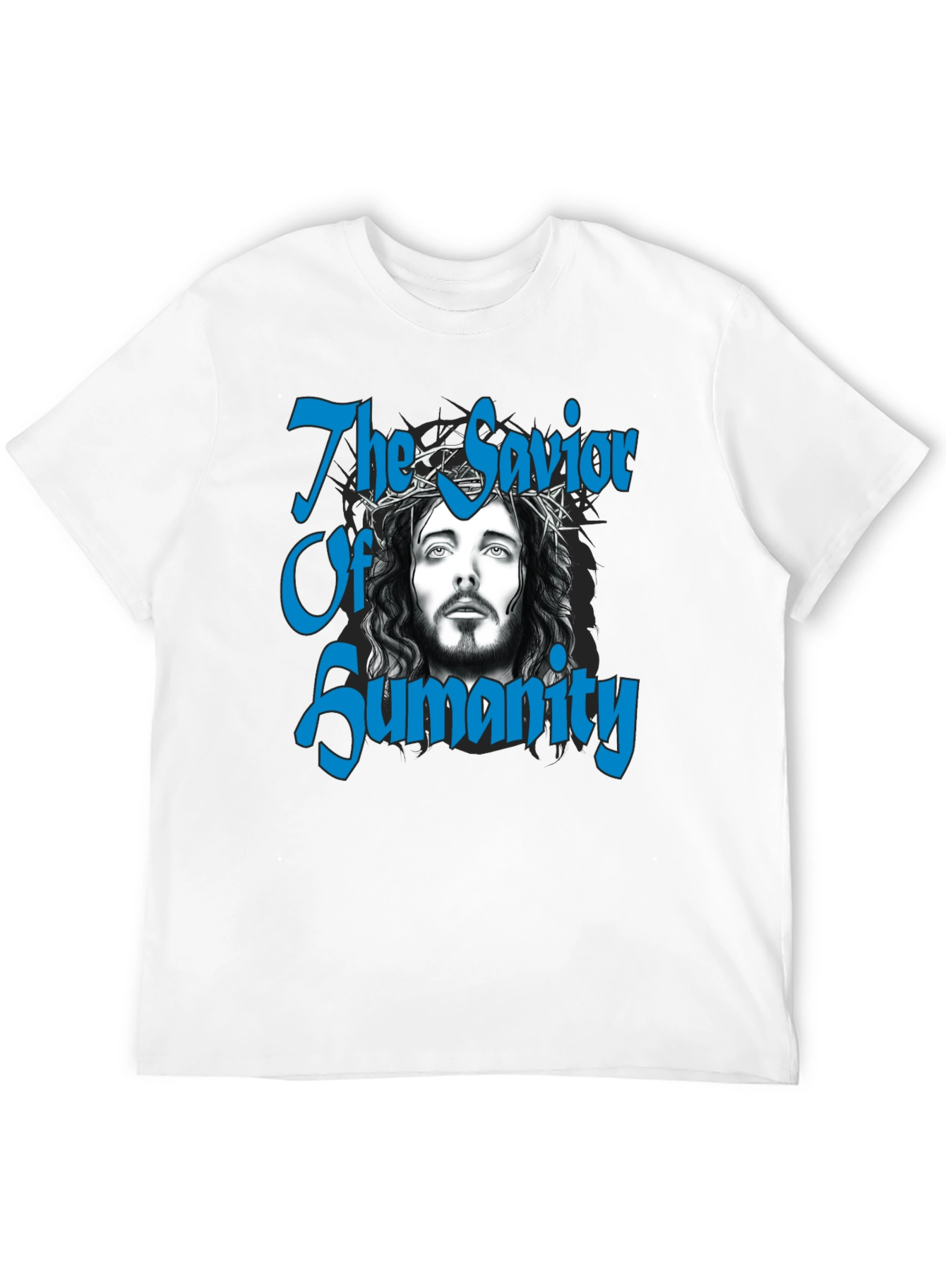 Savior of Humanity Black Graphic T-Shirt - 12