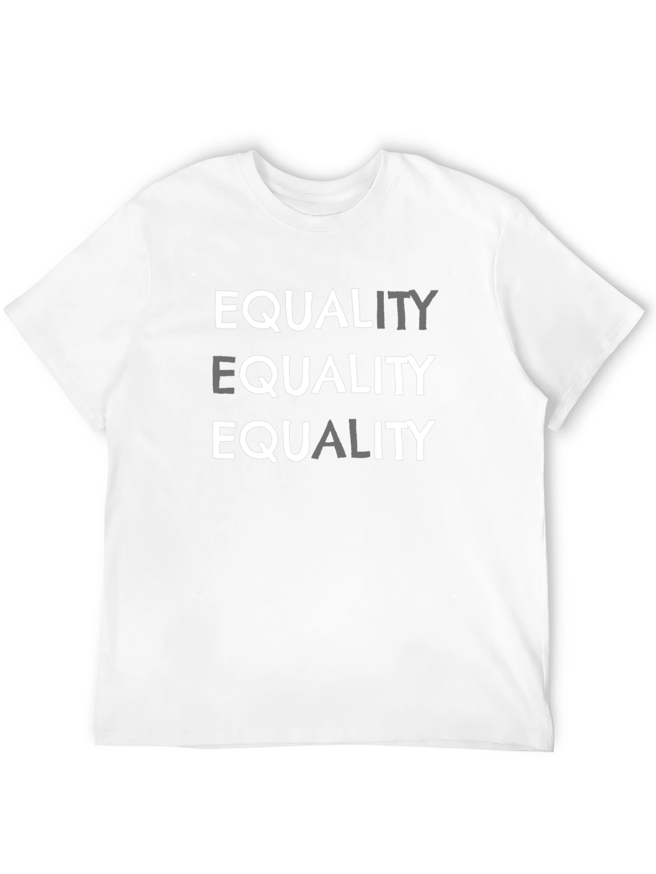 Black Equality Graphic Print Crew Neck T-Shirt view 12