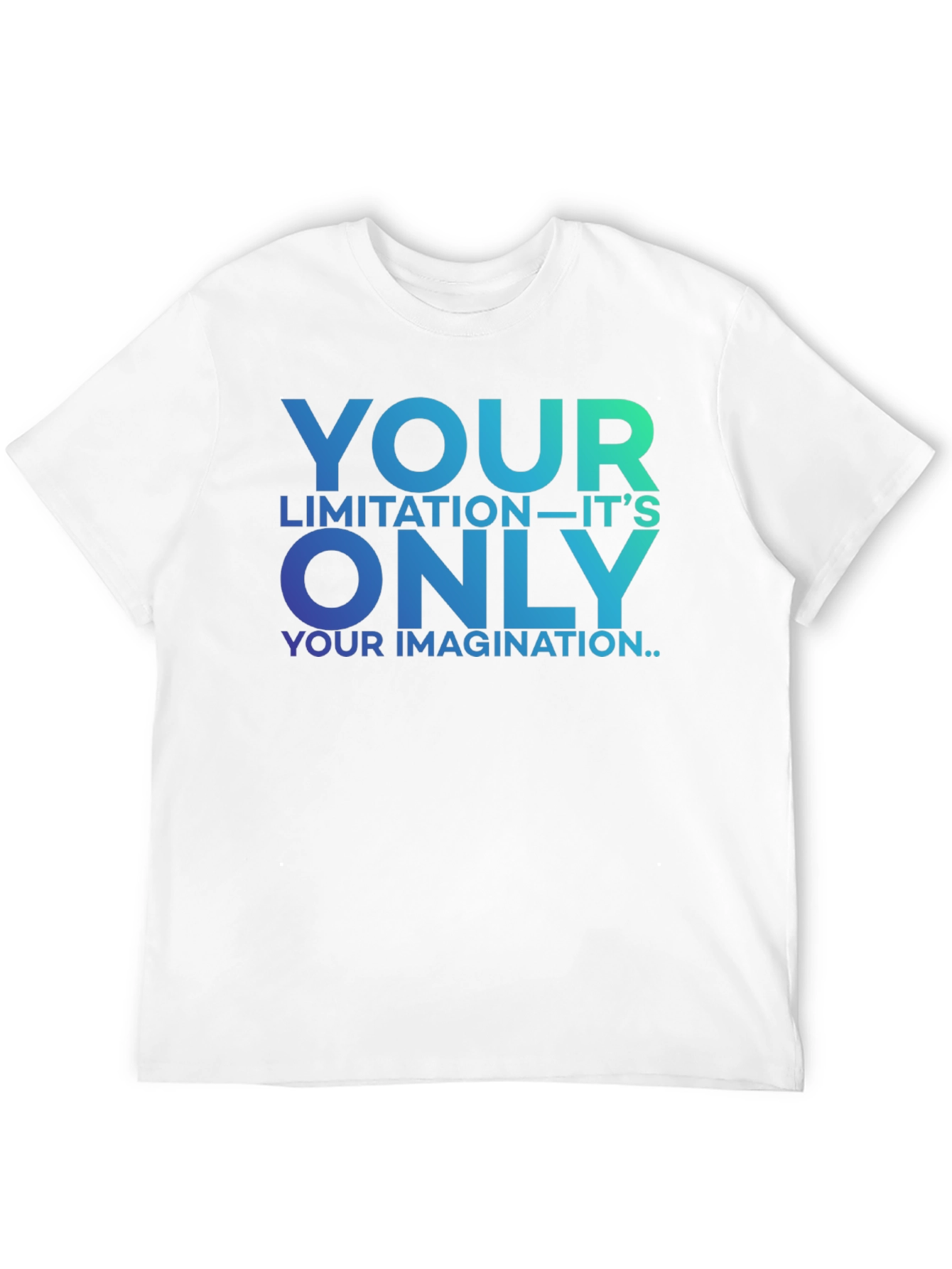 Black Inspirational Graphic Tee - Your Only Limitation T-Shirt view 12