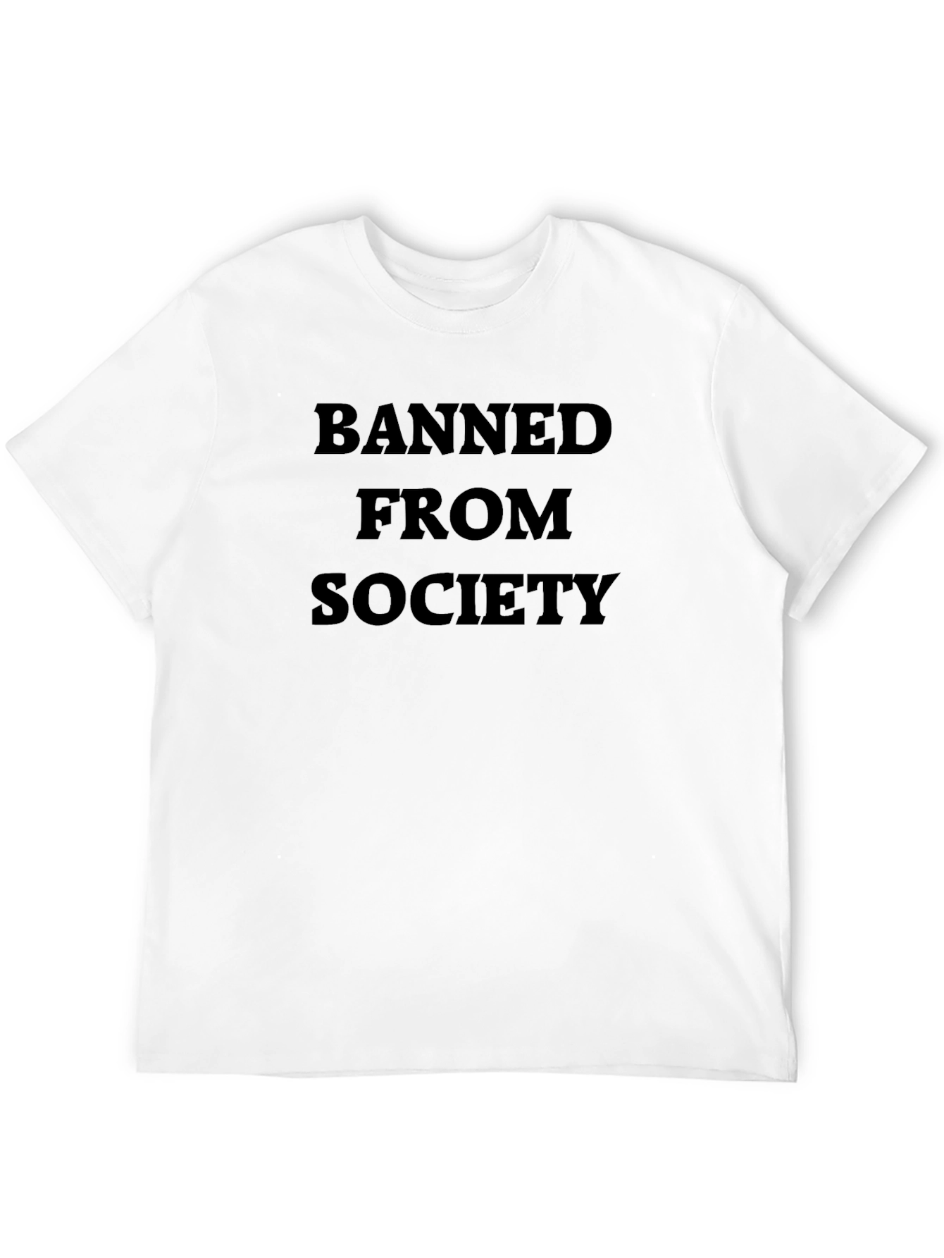 Black Banned From Society Graphic T-Shirt - Black view 12