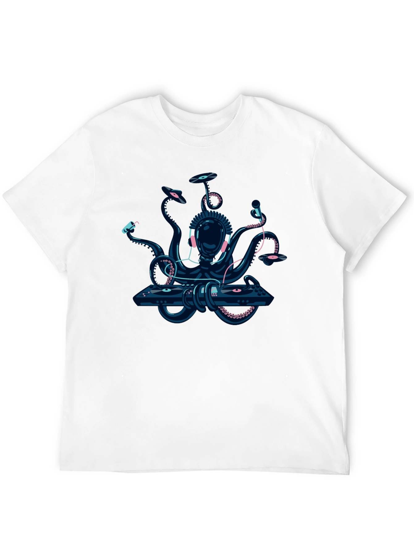 Black DJ Octopus Graphic Tee - Black view 12