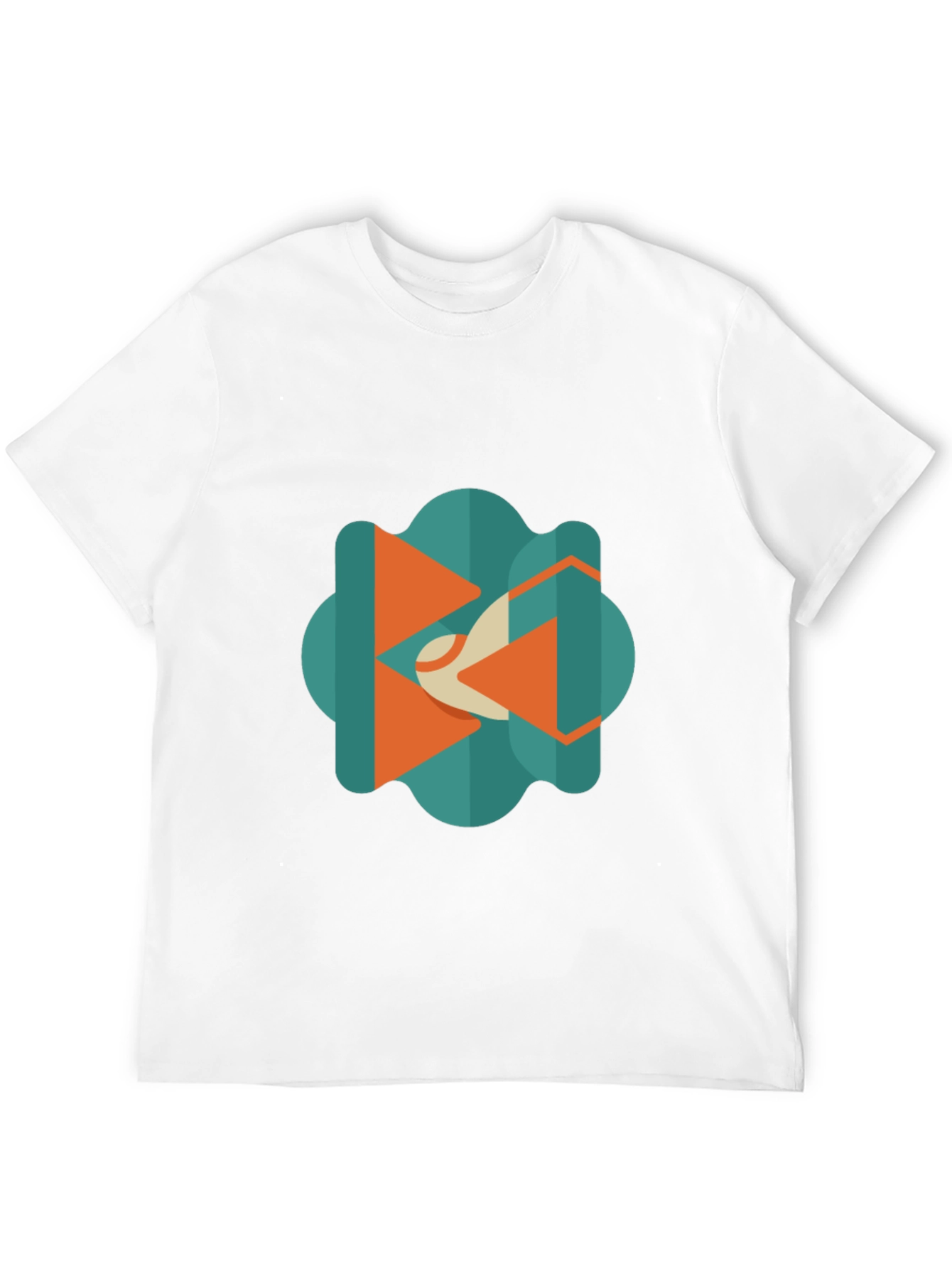 Black Abstract Geometric Graphic Black T-Shirt view 12