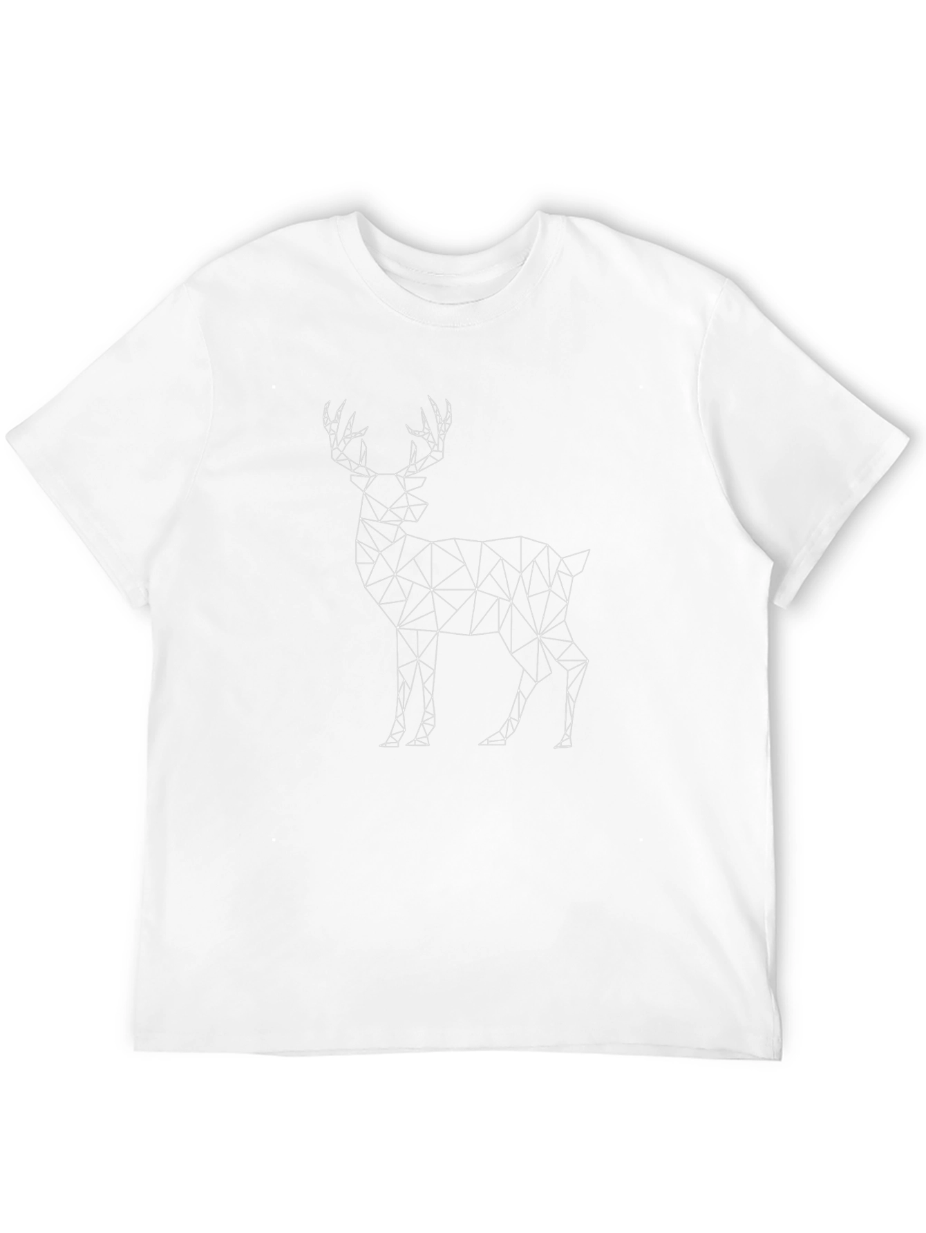 Black Geometric Deer Graphic T-Shirt view 12