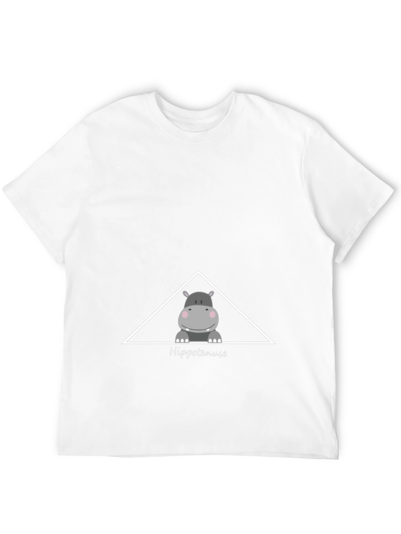 Black Hippo-tenuse T-Shirt - Funny Math Pun Graphic Tee view 12