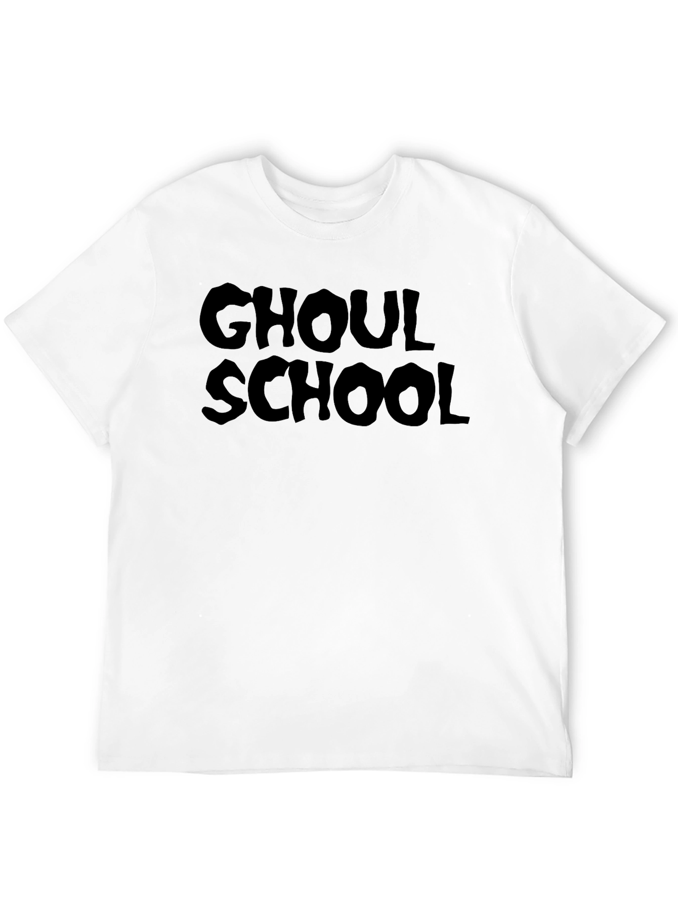 Black Ghoul School Graphic Tee - Black Cotton T-Shirt view 12