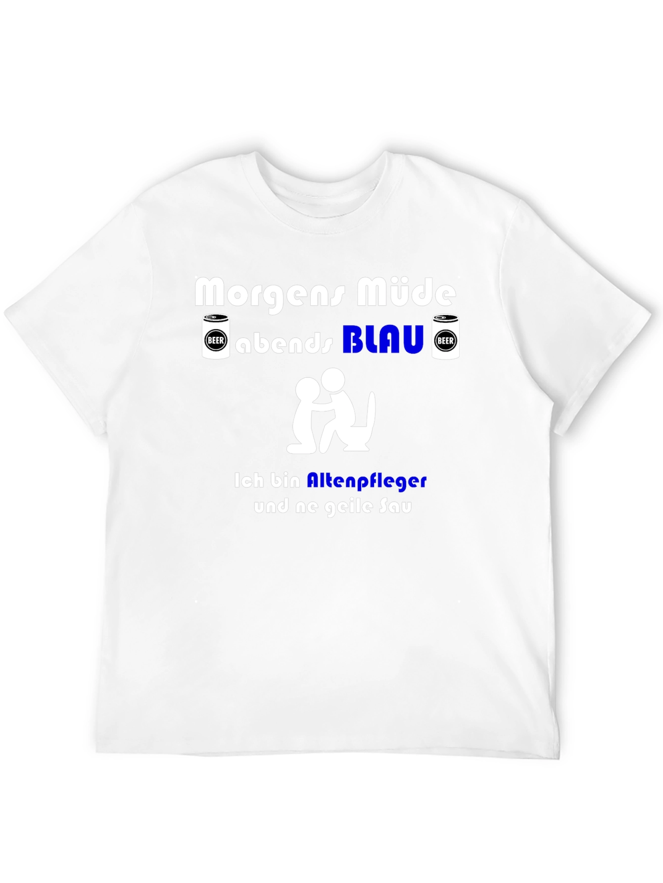 Black Funny German Slogan T-Shirt - Nursing Home Worker view 12