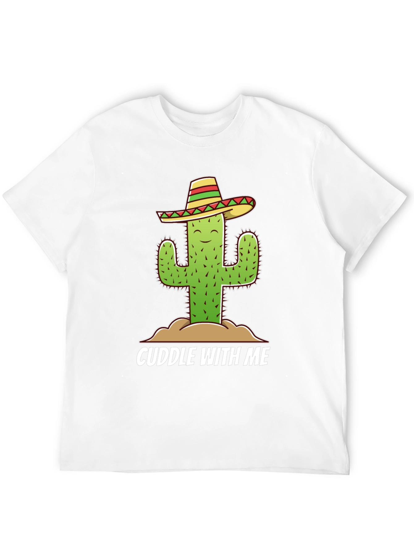Black Cuddle Cactus T-Shirt - Funny Graphic Tee view 12