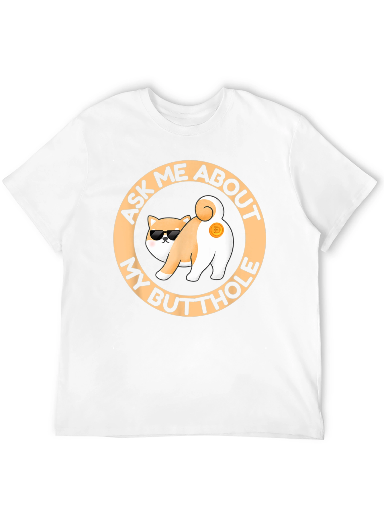 Black Funny Doge Crypto Butt T-Shirt view 12