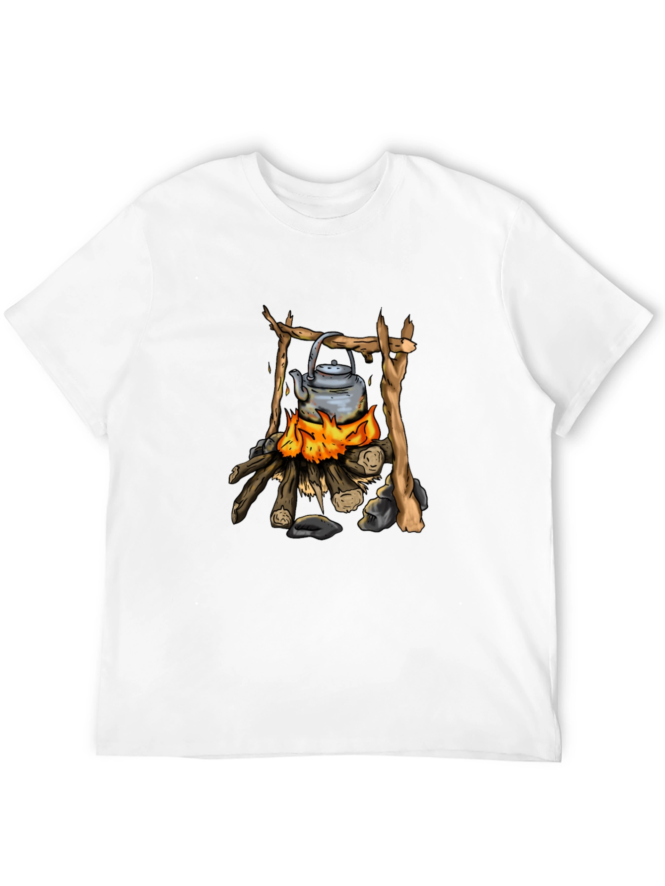 Black Campfire Kettle Graphic Tee - Black view 12