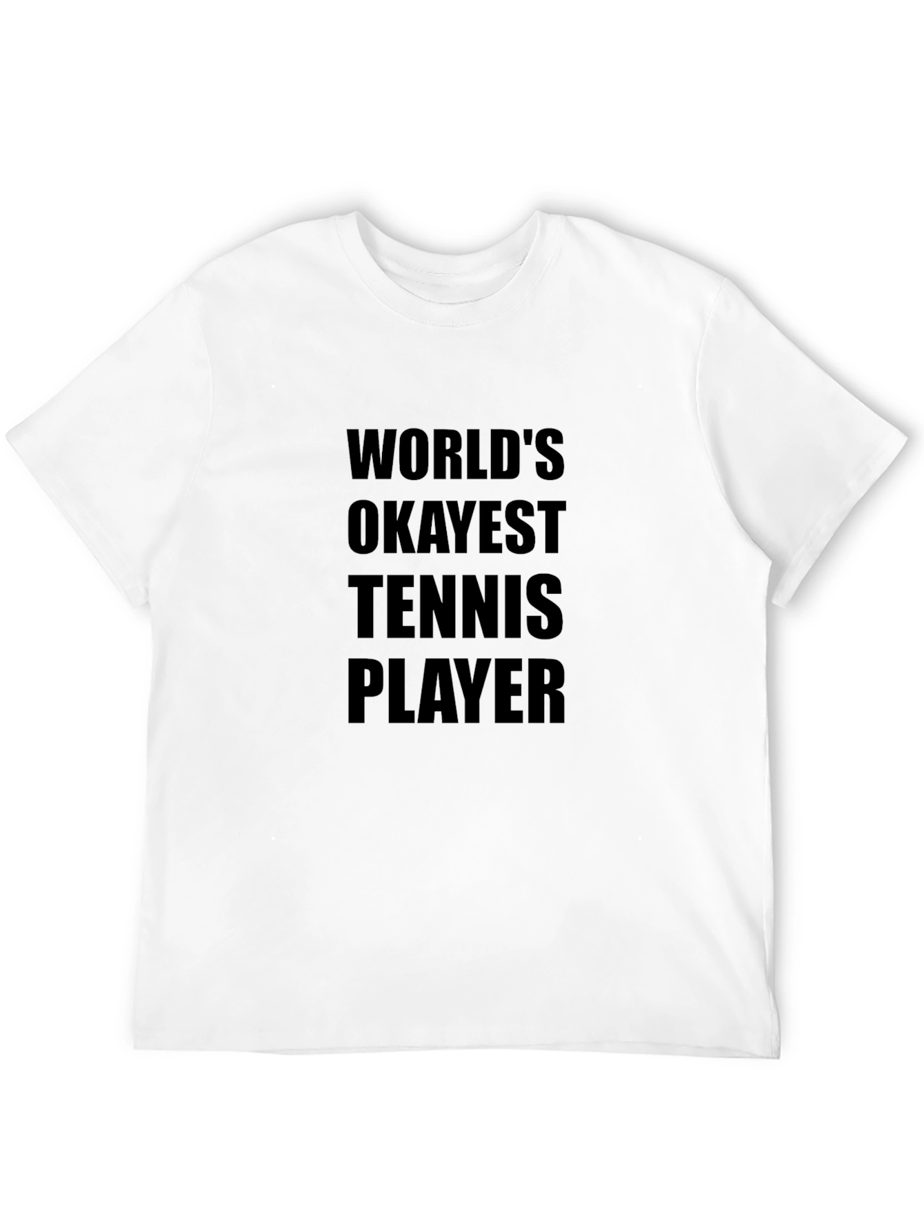 Black World's Okayest Tennis Player Graphic Tee view 12