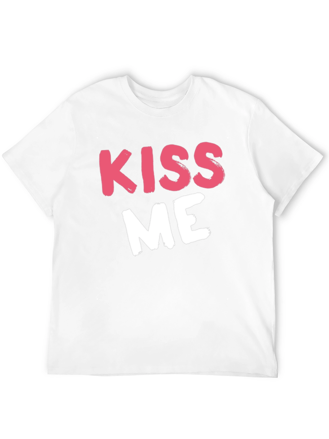 Black Kiss Me Graphic Tee - Black Crew Neck T-Shirt view 12