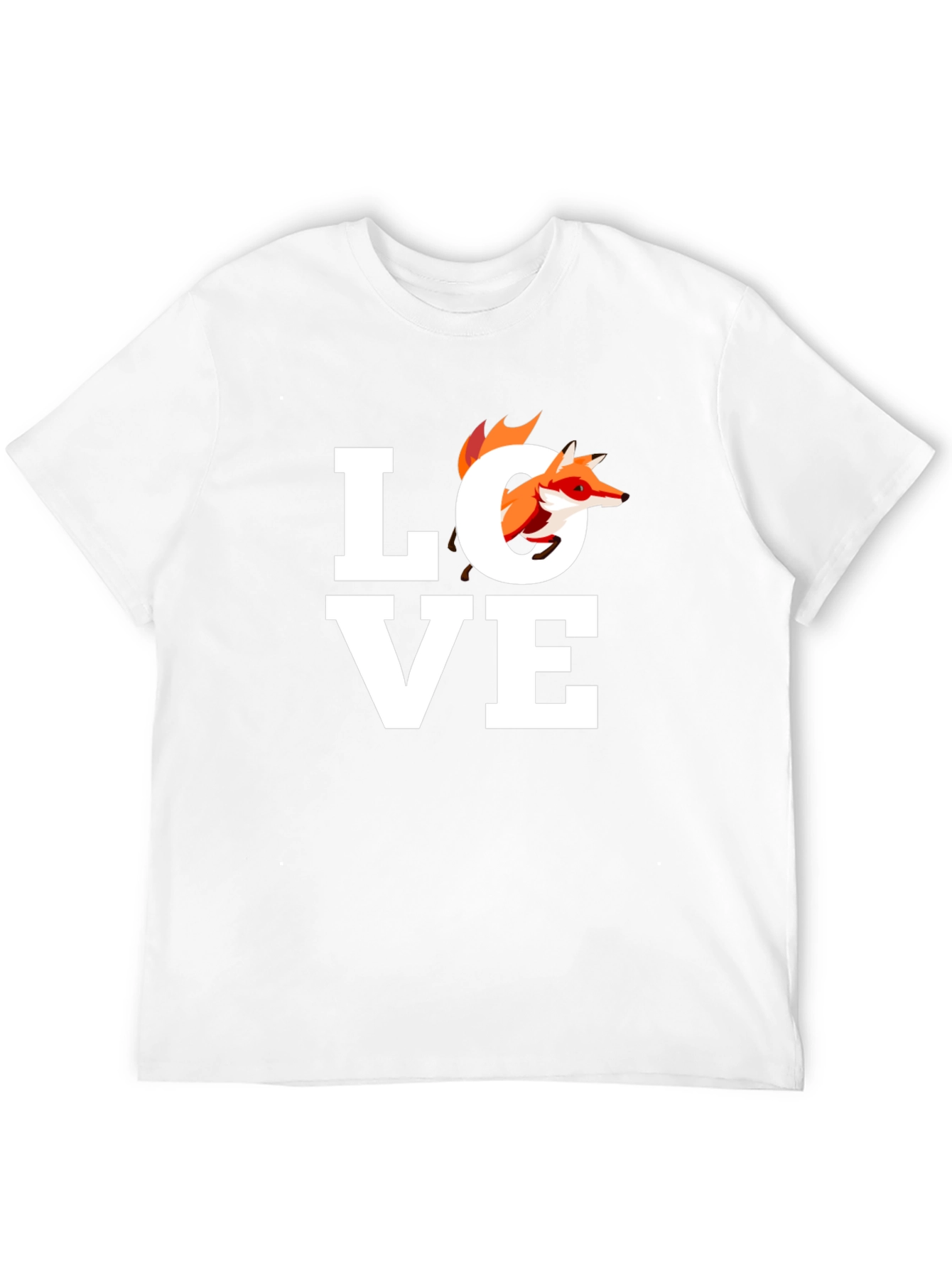 Black Fox Love Graphic Tee - Unisex Black T-Shirt view 12