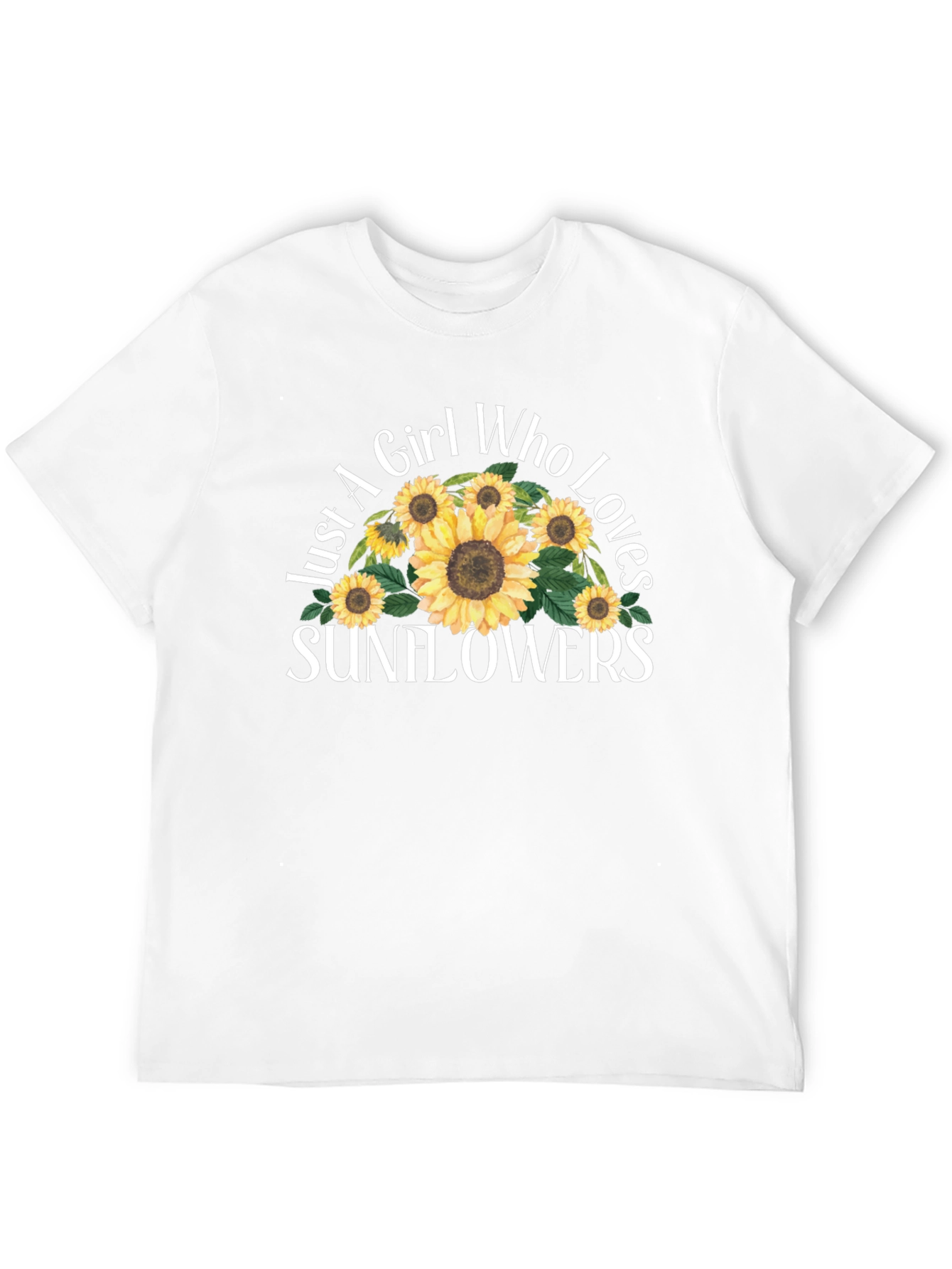 Black Sunflower Lover Graphic T-Shirt - Black Cotton Tee view 12