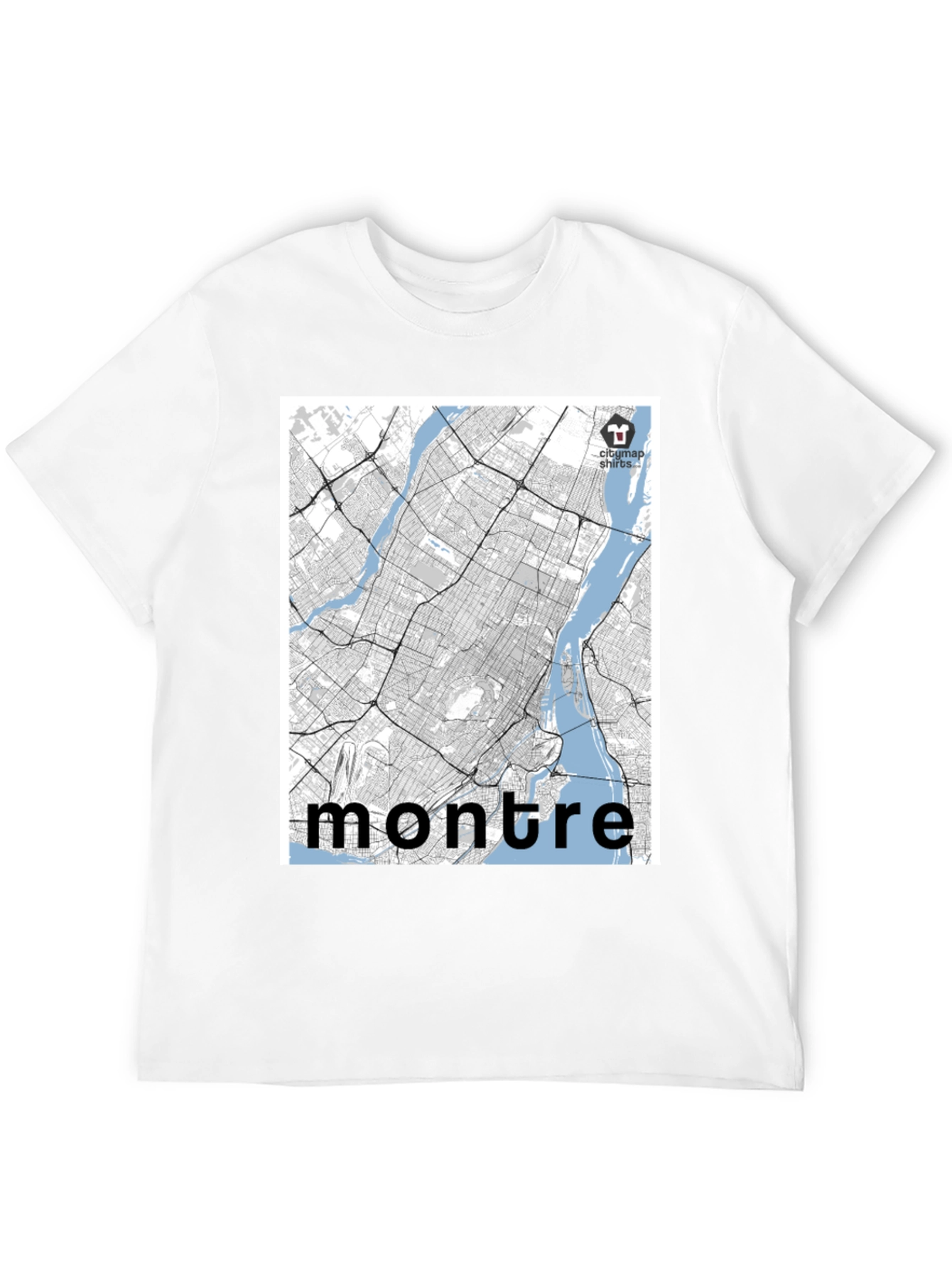 Black Montreal City Map T-Shirt - Black view 12