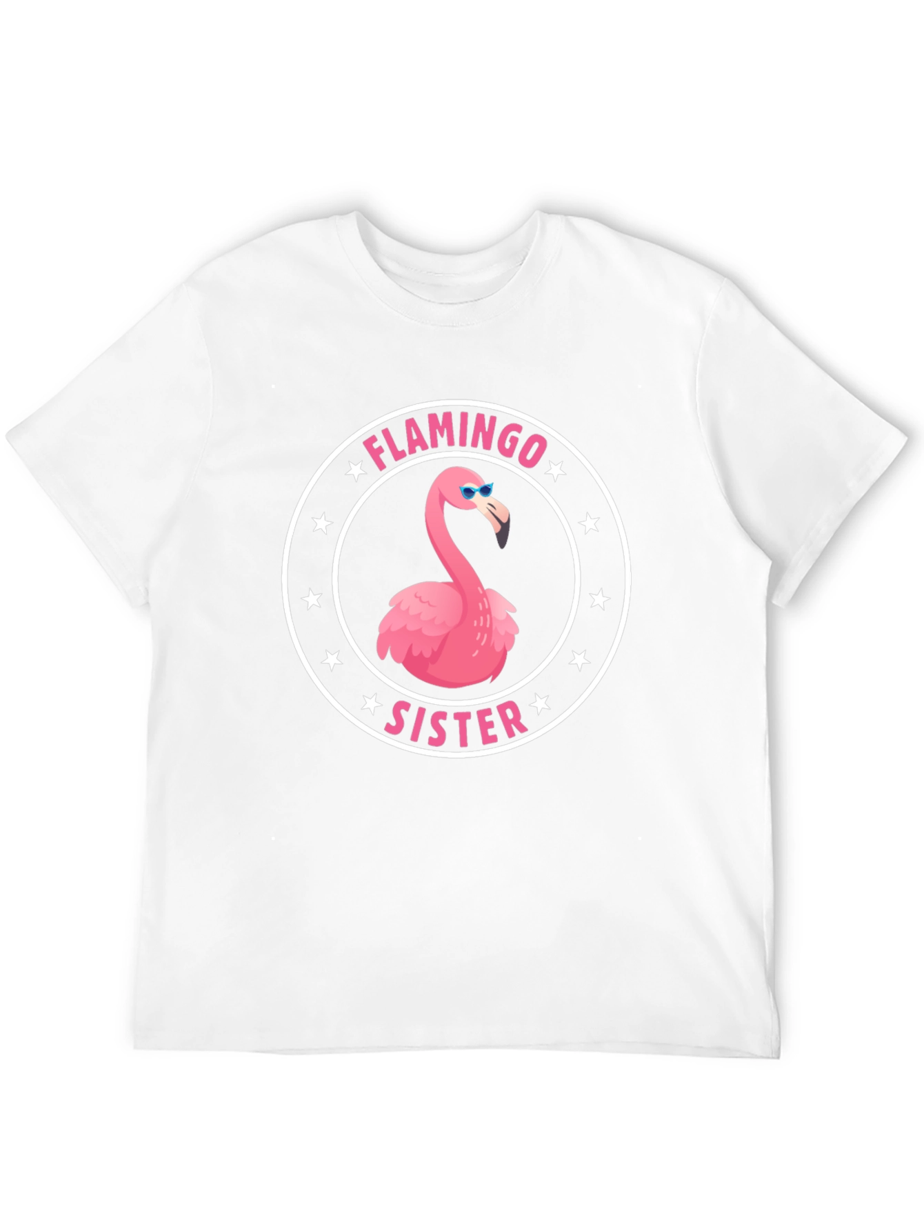 Black Flamingo Sister T-Shirt - Fun Graphic Tee view 12