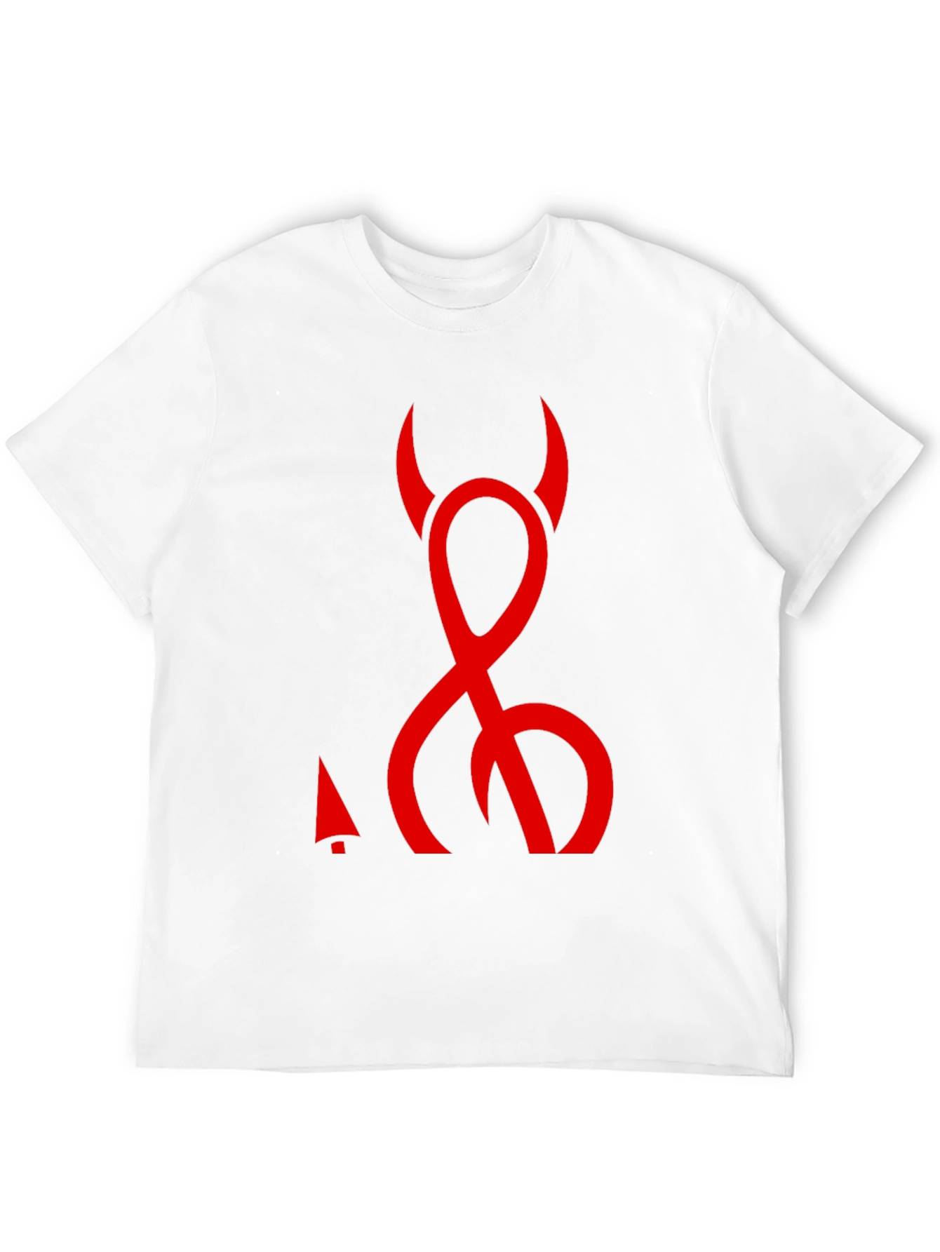 Black Devil Symbol Graphic Tee - Black Cotton T-Shirt view 12