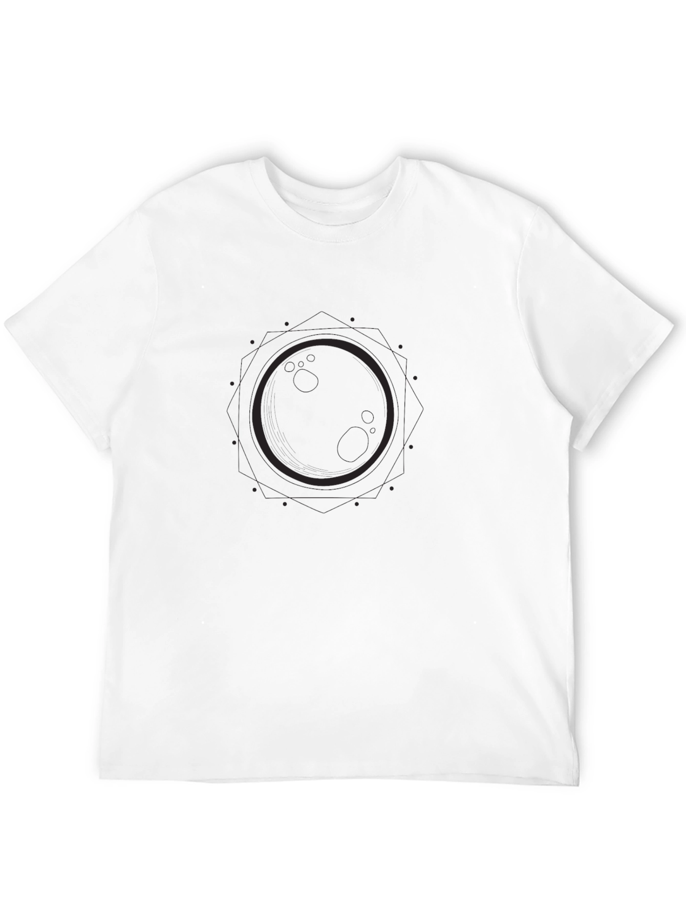 Black Men's Solid Black Crew Neck T-Shirt view 12