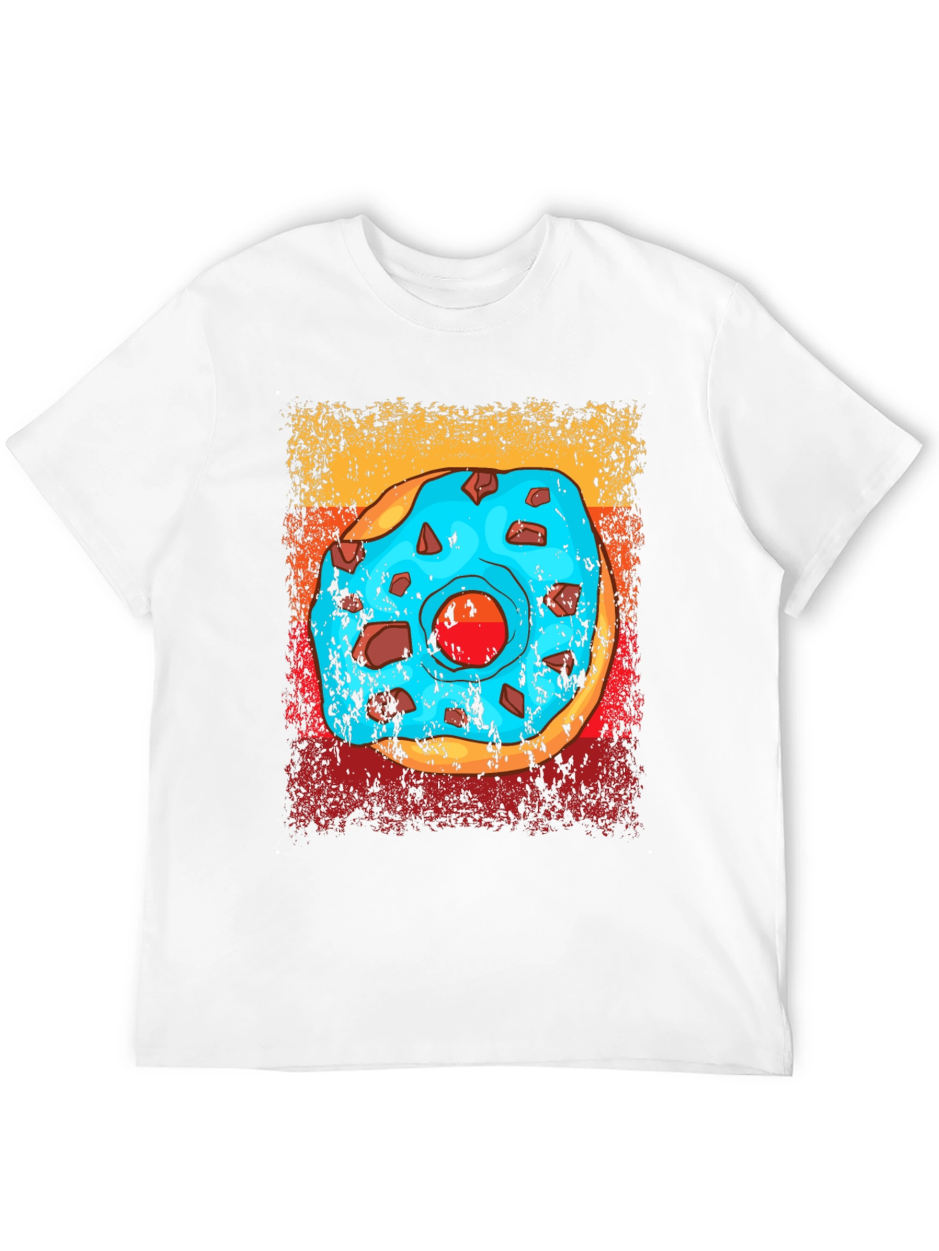 Black Donut Graphic T-Shirt - Novelty Food Tee view 12