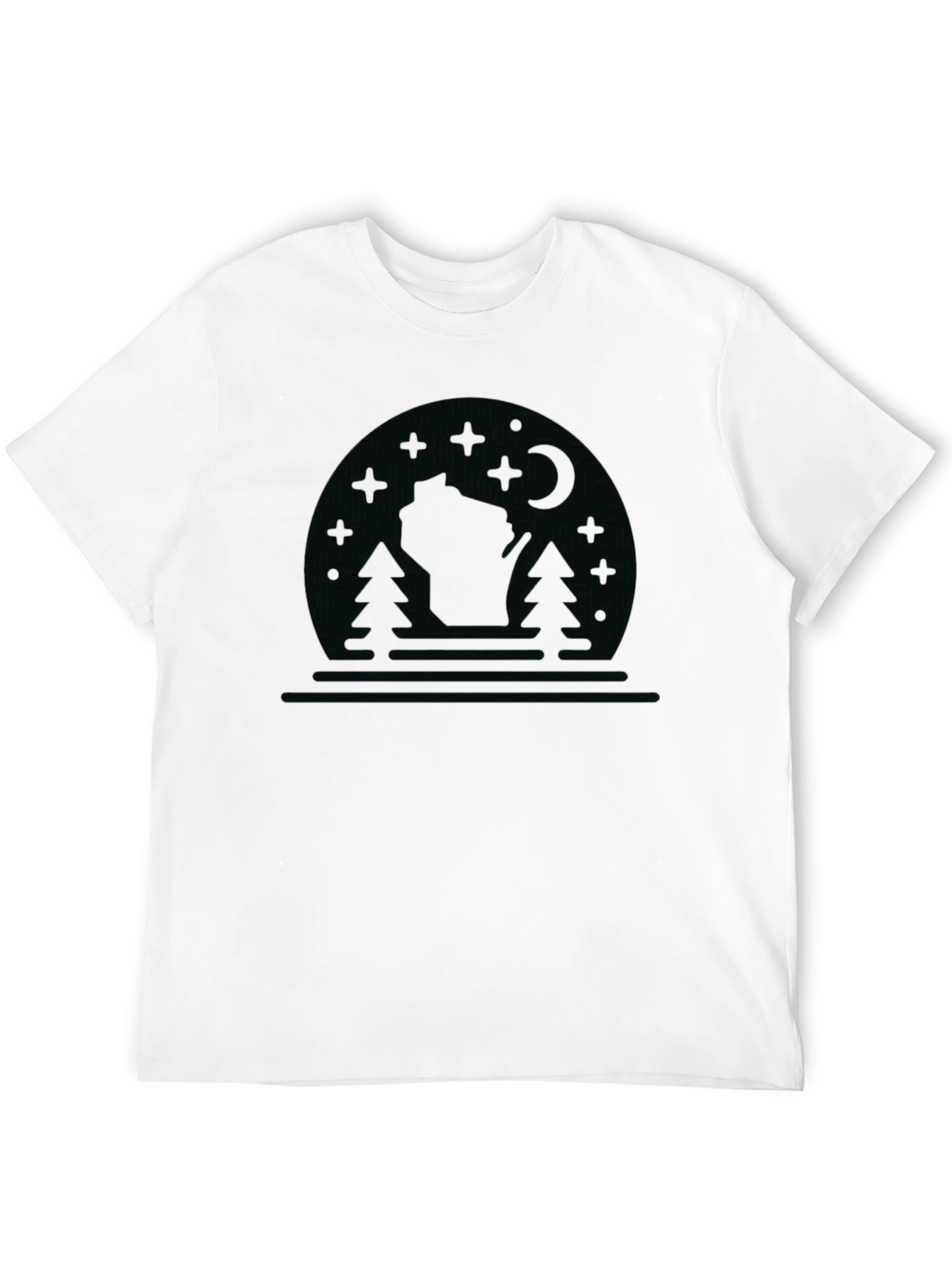 Wisconsin Nature Scene Graphic Tee - Black - 12
