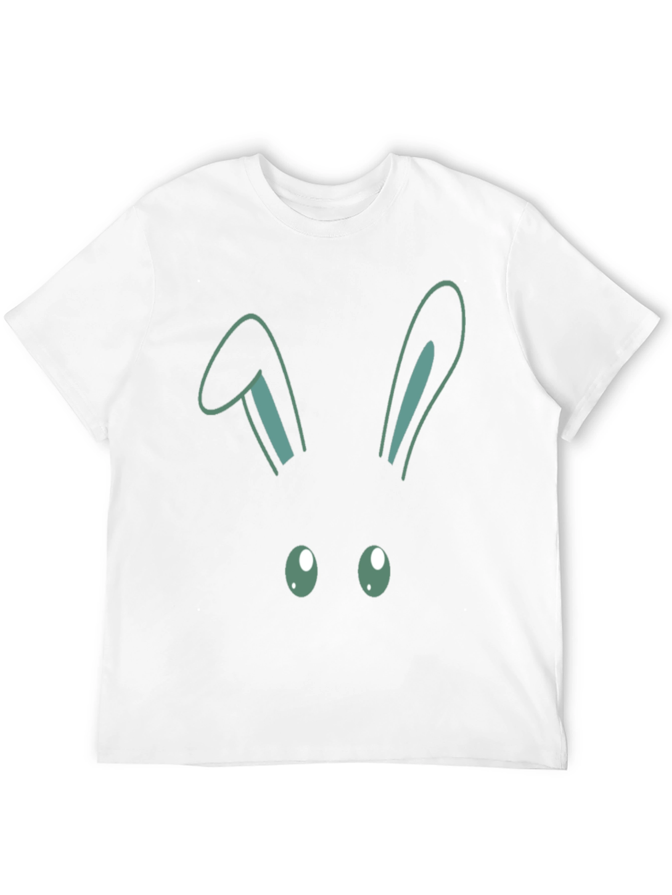 Black Cute Bunny Face Graphic T-Shirt view 12