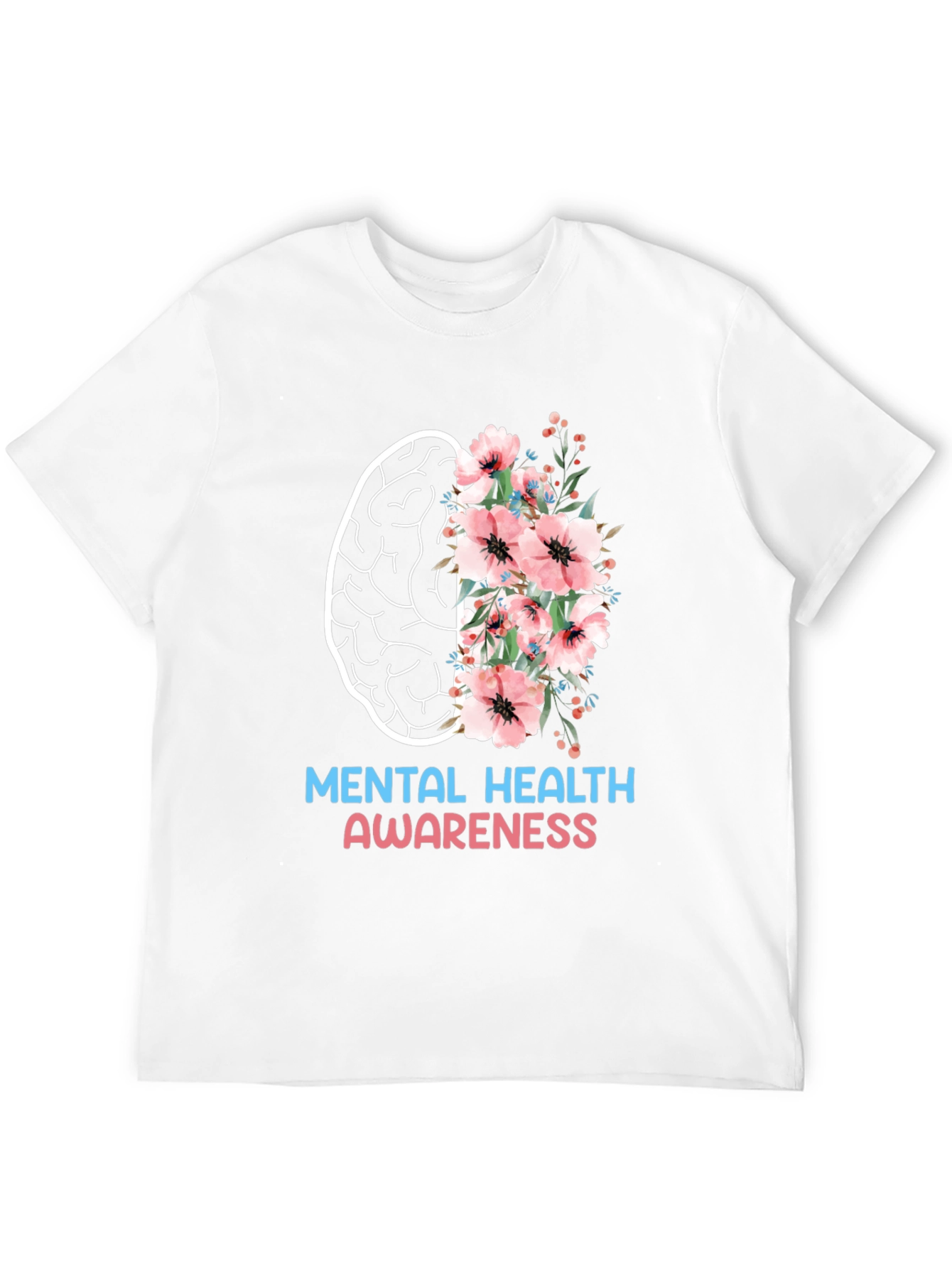 Black Mental Health Awareness Graphic T-Shirt view 12