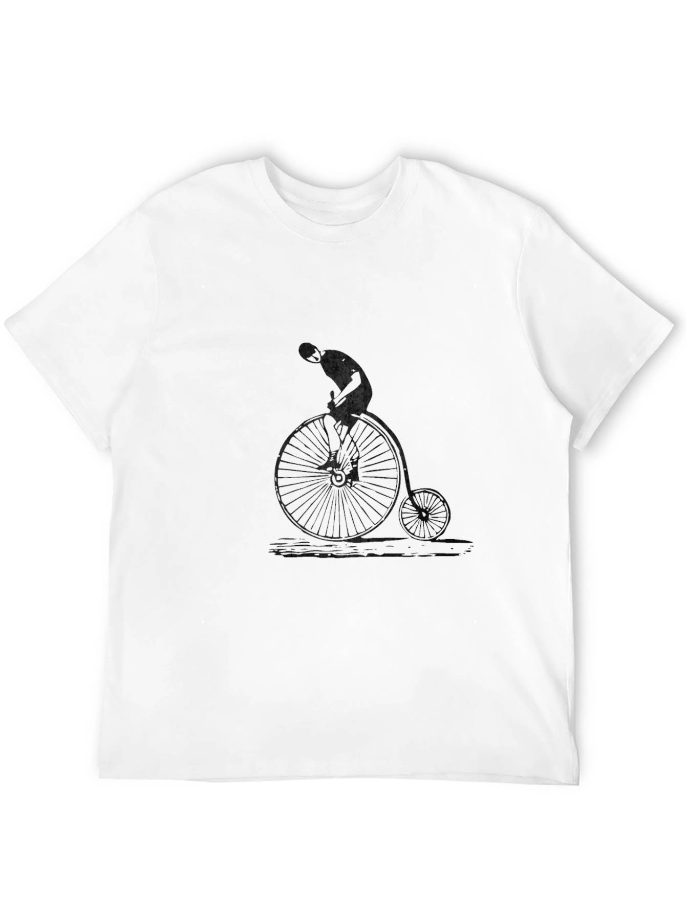 Black Vintage Bicycle Graphic Black T-Shirt view 12