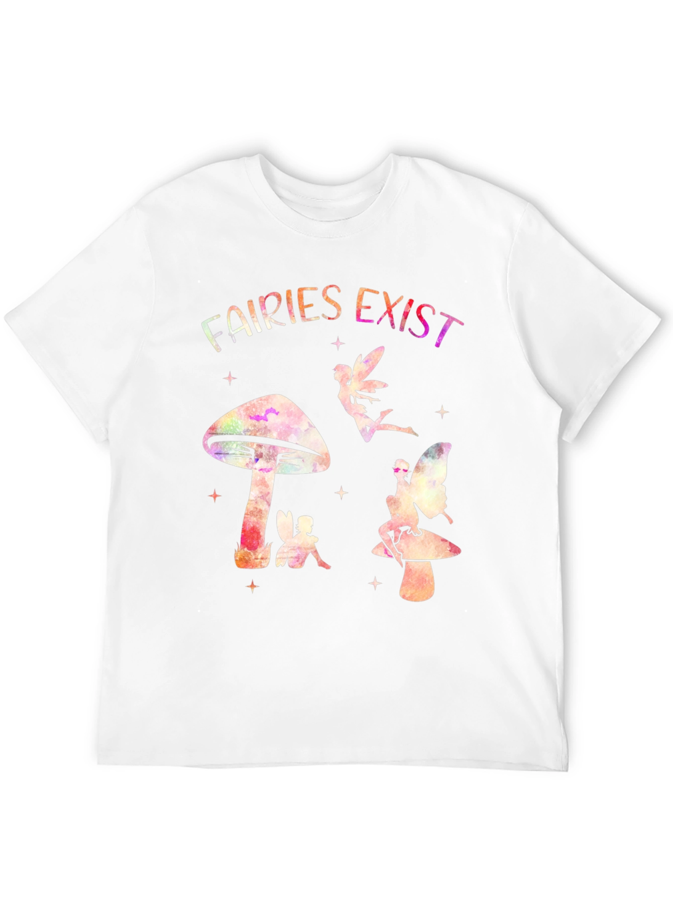 Black Fairies Exist Graphic Tee - Mushroom Fairycore Shirt view 12