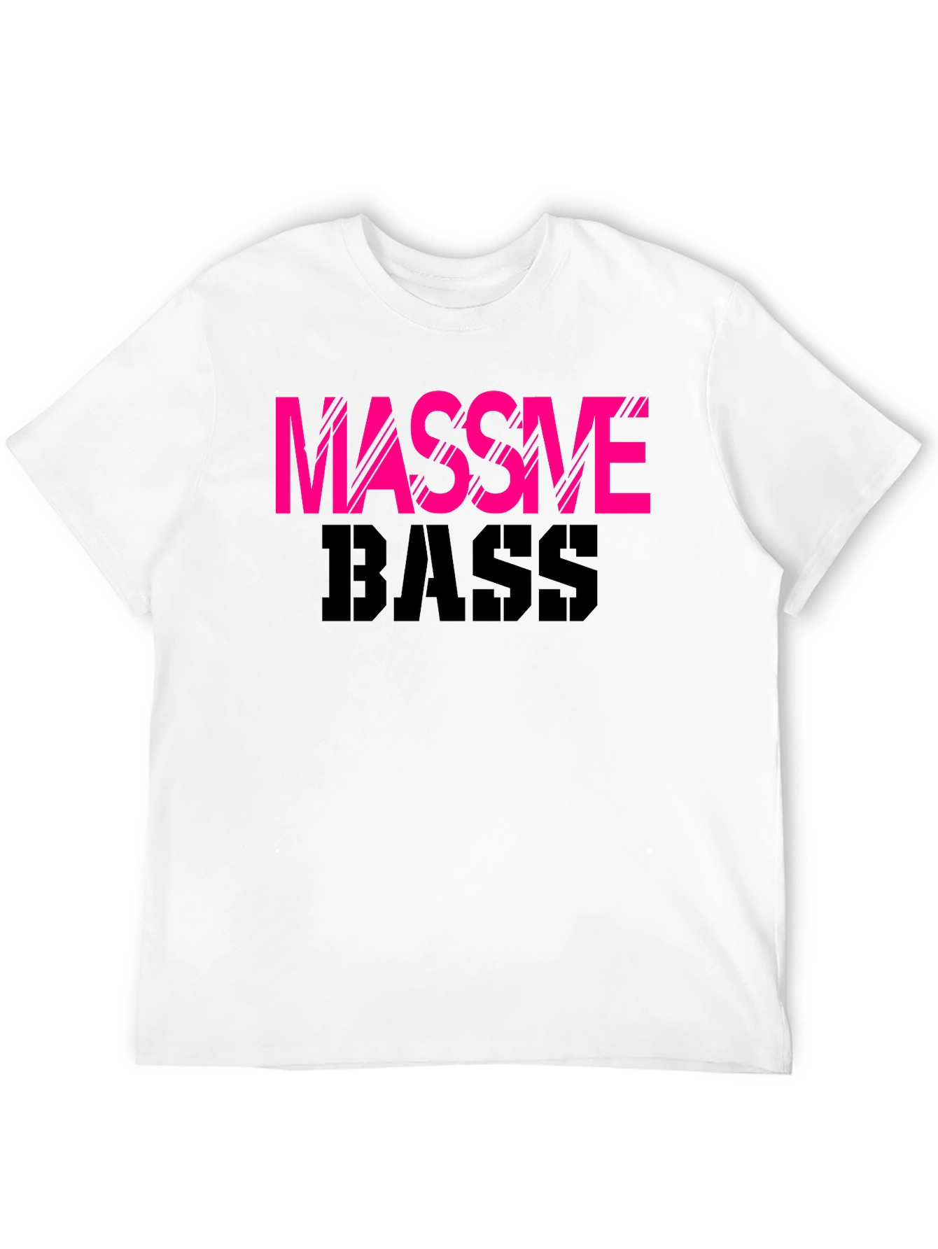 Black Massive Bass Graphic Tee - Black Cotton T-Shirt view 12