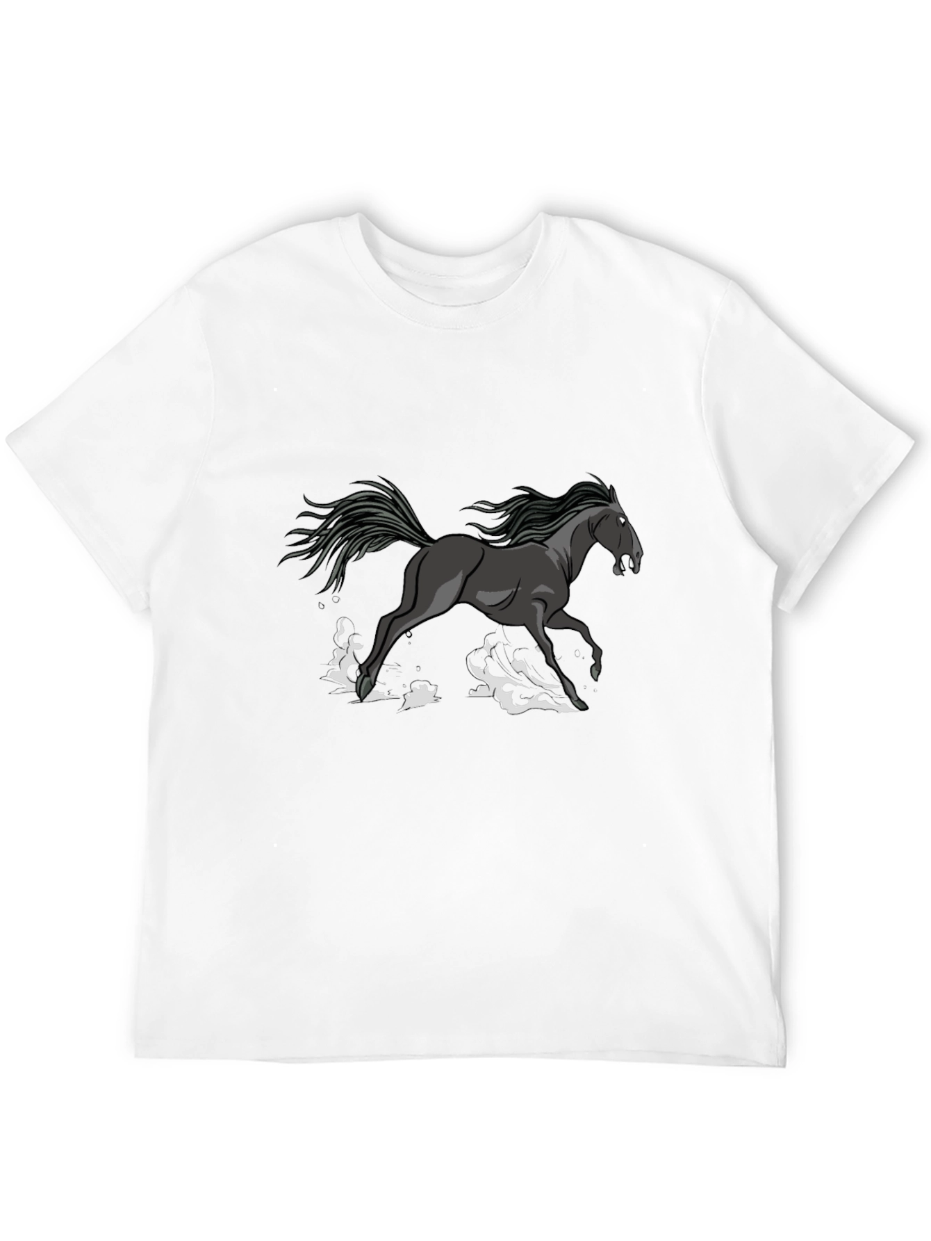 Black Black Horse Graphic Tee - Stylish Men's T-Shirt view 12