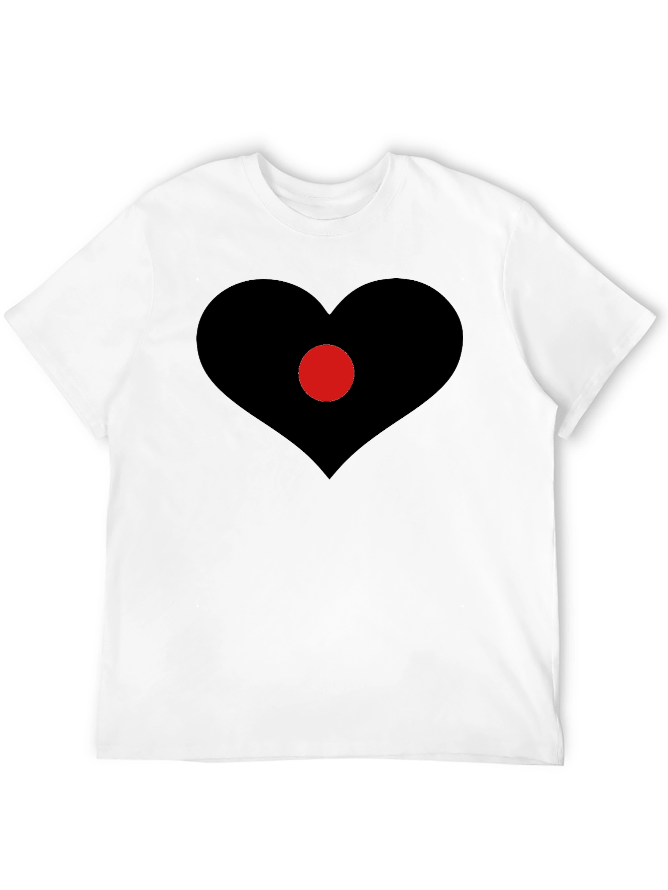 Black Heart Center T-Shirt - Black Graphic Tee view 12