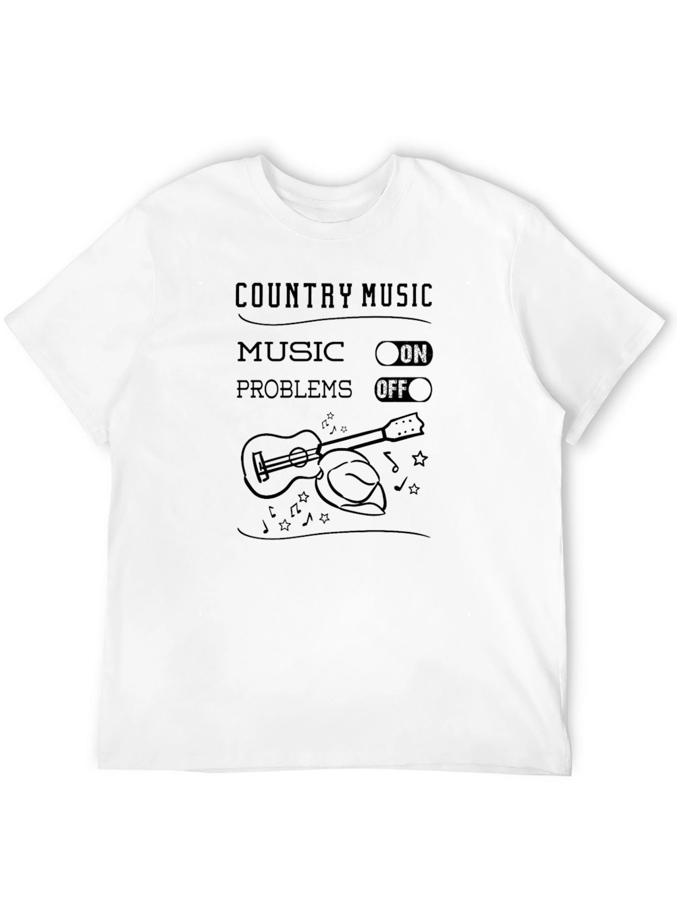 Black Country Music Shirt - Music On, Problems Off view 12