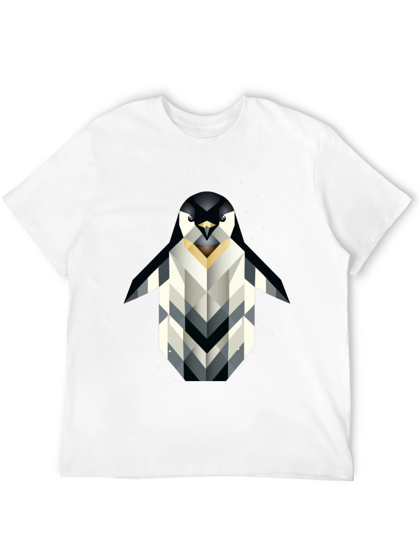 Black Geometric Penguin Graphic T-Shirt - Black view 12