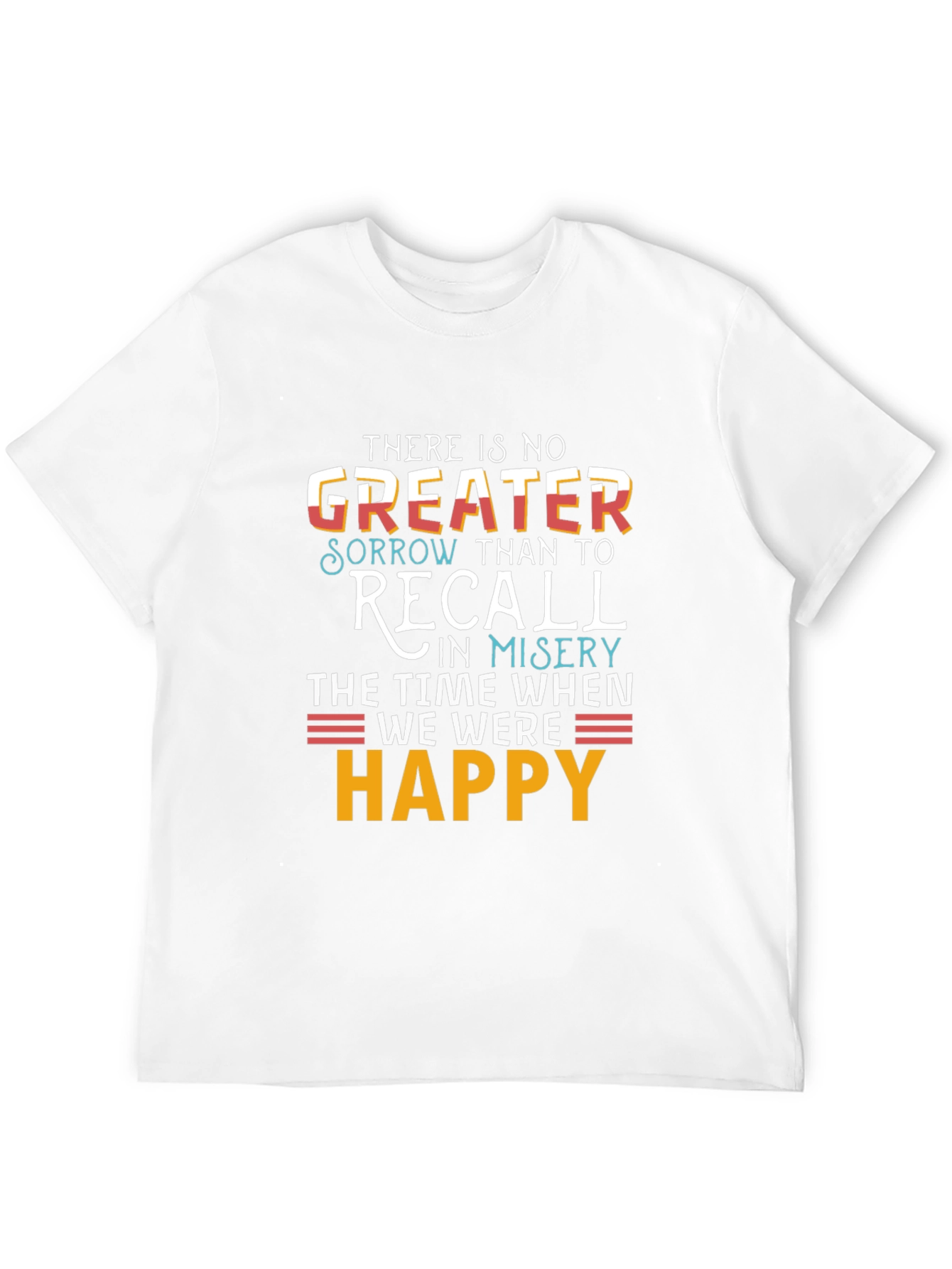 Black Motivational T-Shirt: Recall Happy Times view 12