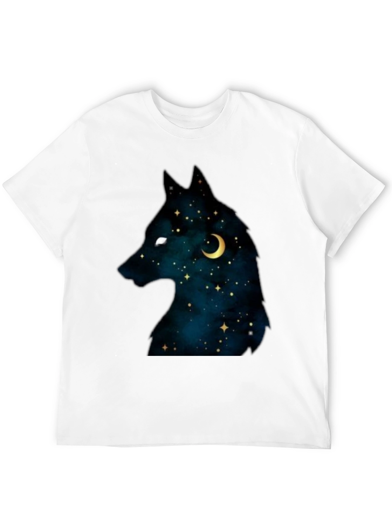Black Celestial Wolf Graphic Tee - Black view 12