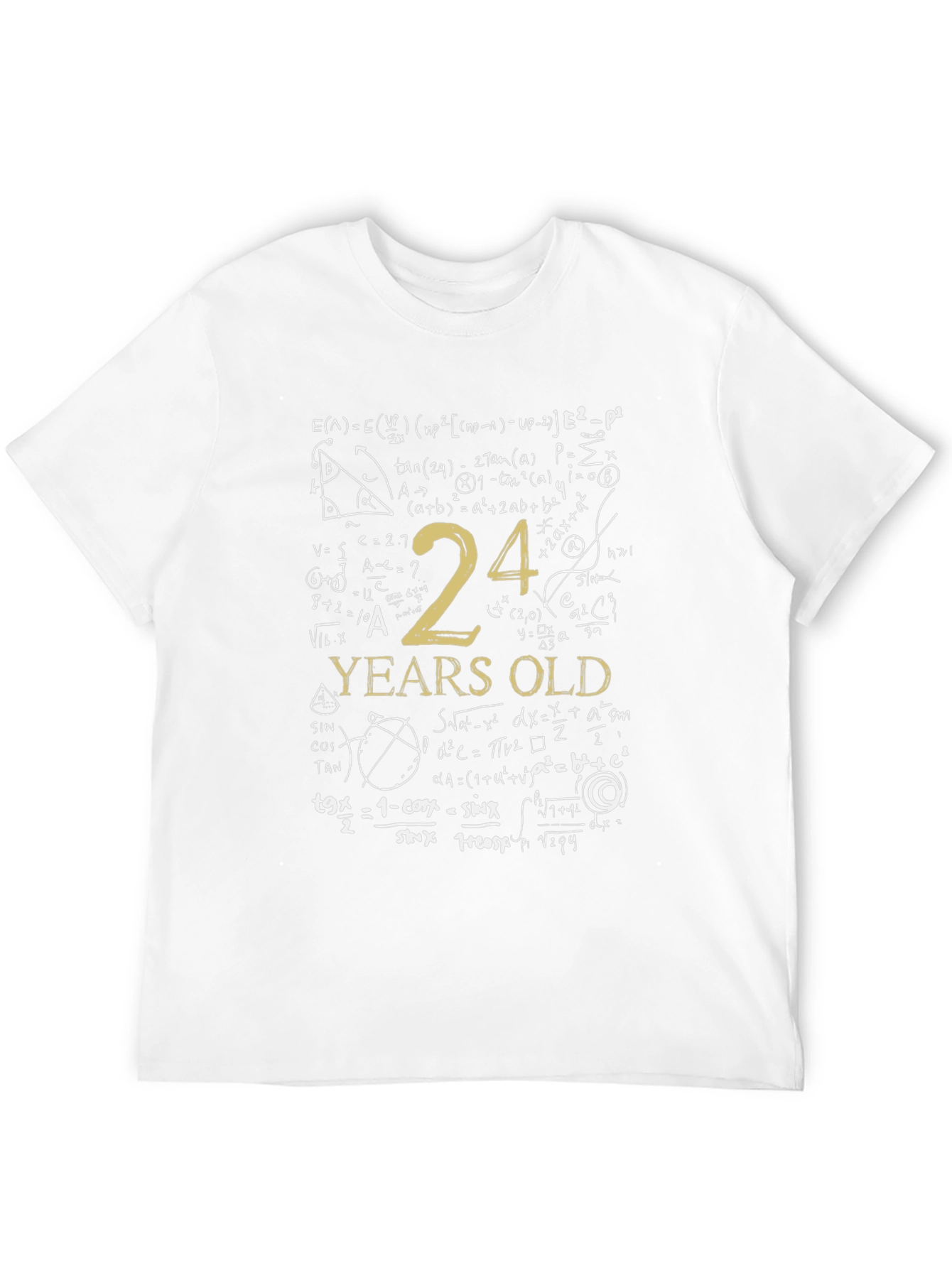 Black 24 Years Old Math Equations T-Shirt Funny Birthday Tee view 12