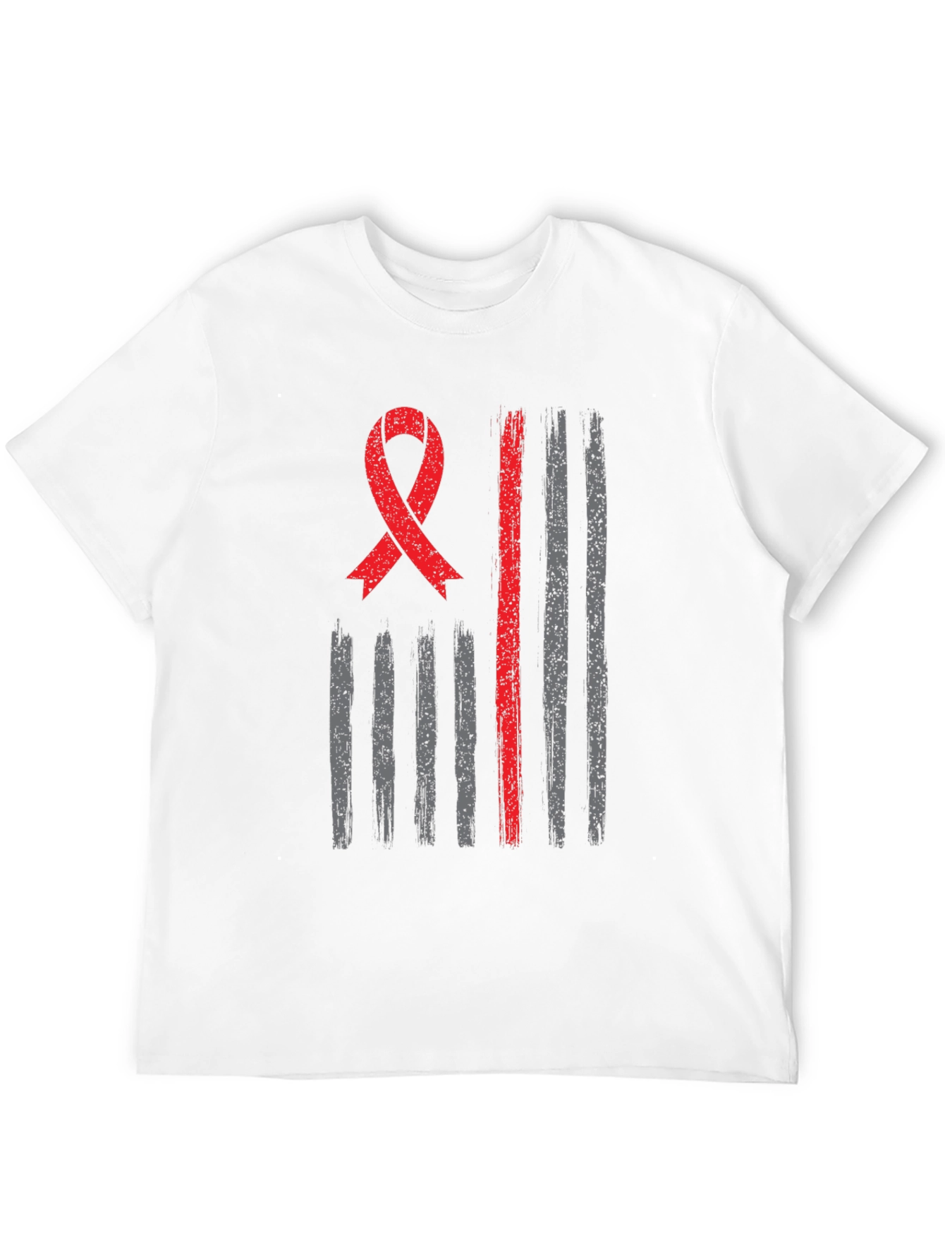 Patriotic Ribbon Graphic T-Shirt - Support Cause - 12
