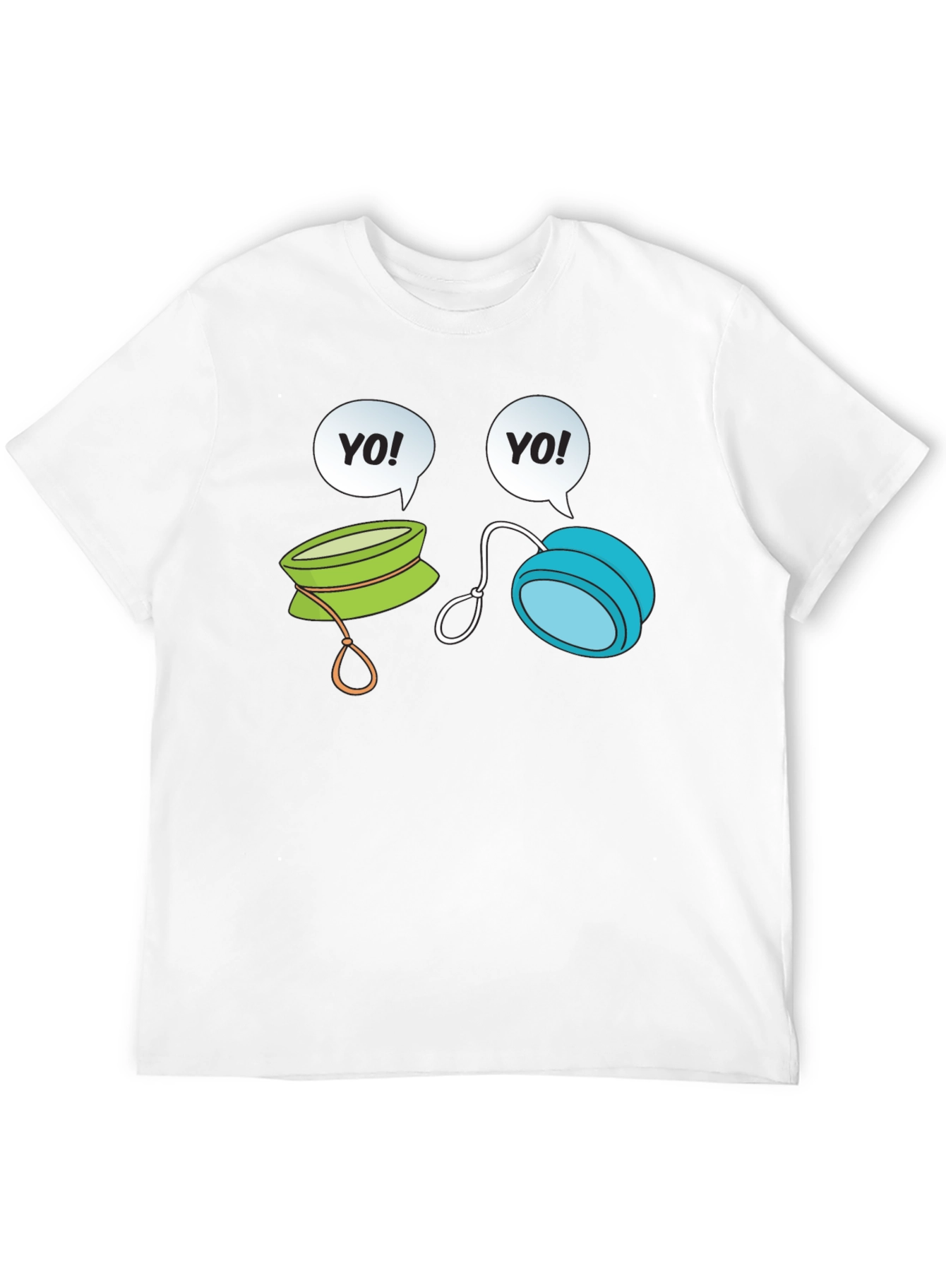 Black Yo-Yo Cartoon Graphic Black T-Shirt view 12