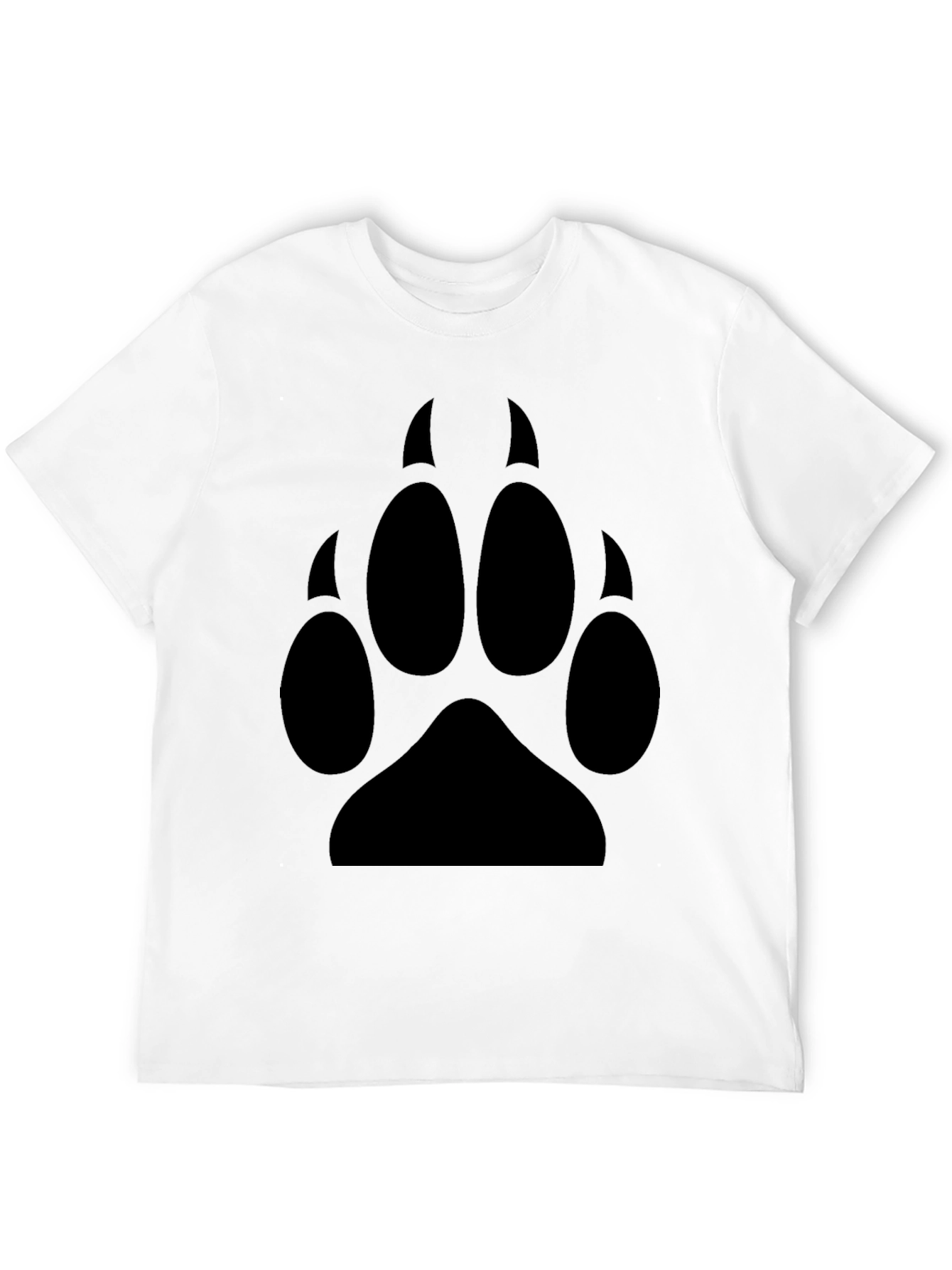Black Black T-Shirt with Bear Paw Print view 12