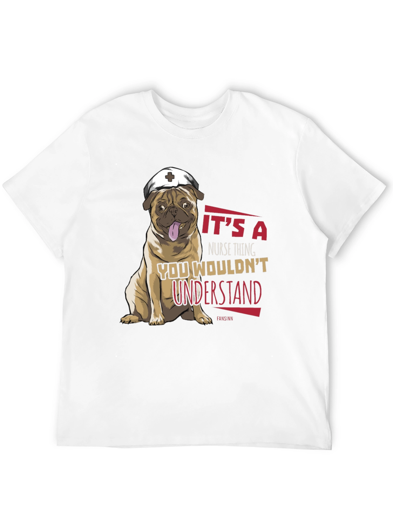 Black Nurse Pug T-Shirt - It's a Nurse Thing view 12