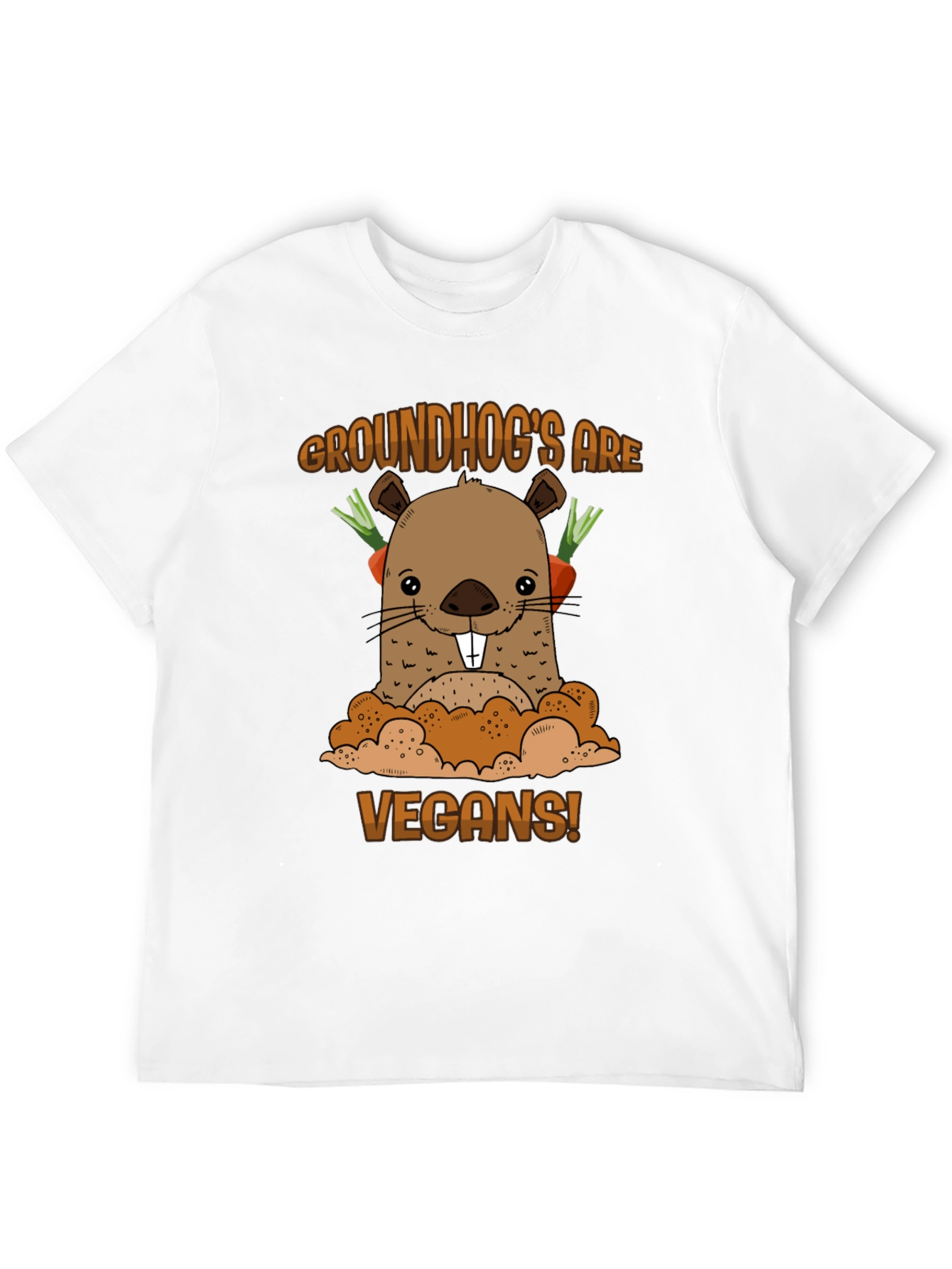 Black Groundhog Vegan T-Shirt - Cute Animal Tee view 12