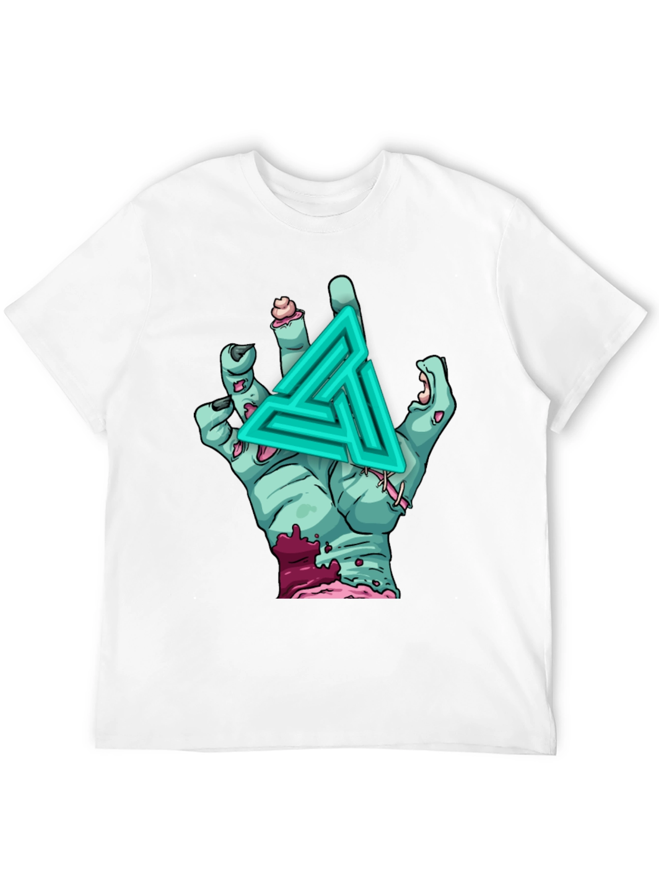 Black Zombie Hand Graphic T-Shirt - Unique Design view 12