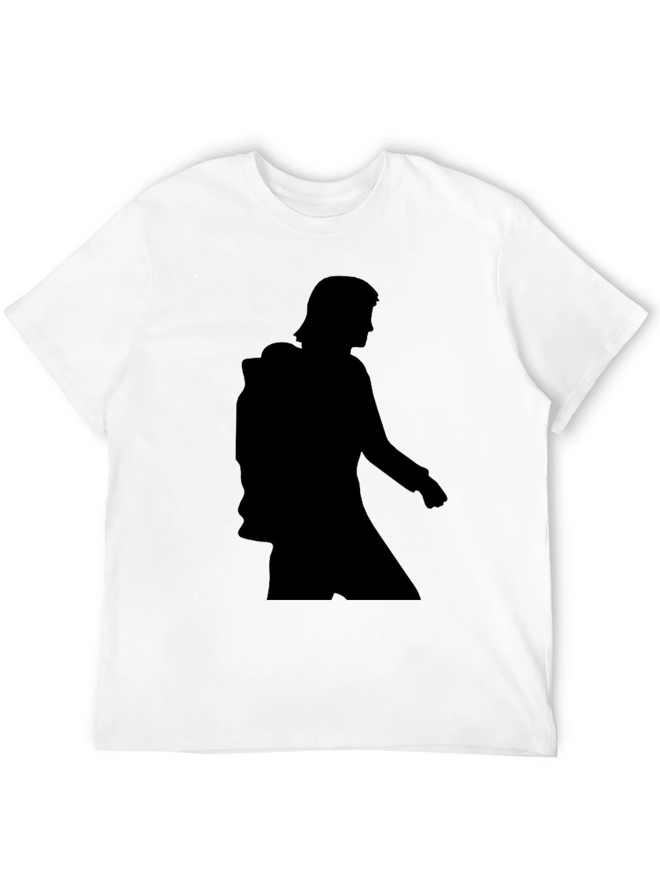 Black Silhouette Graphic Tee - Black Casual Comfort view 12