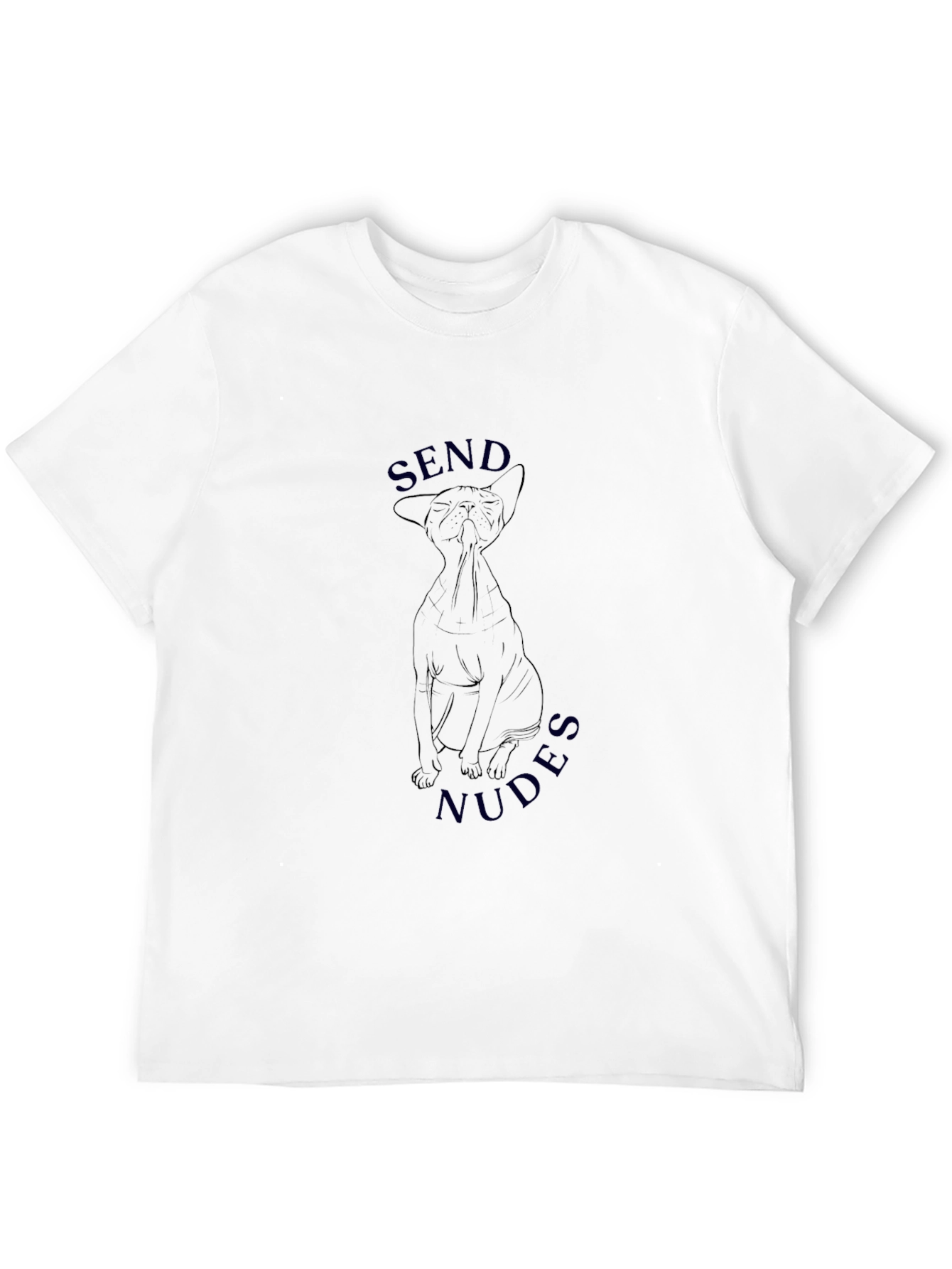 Black Send Nudes Cat Graphic Black T-Shirt view 12